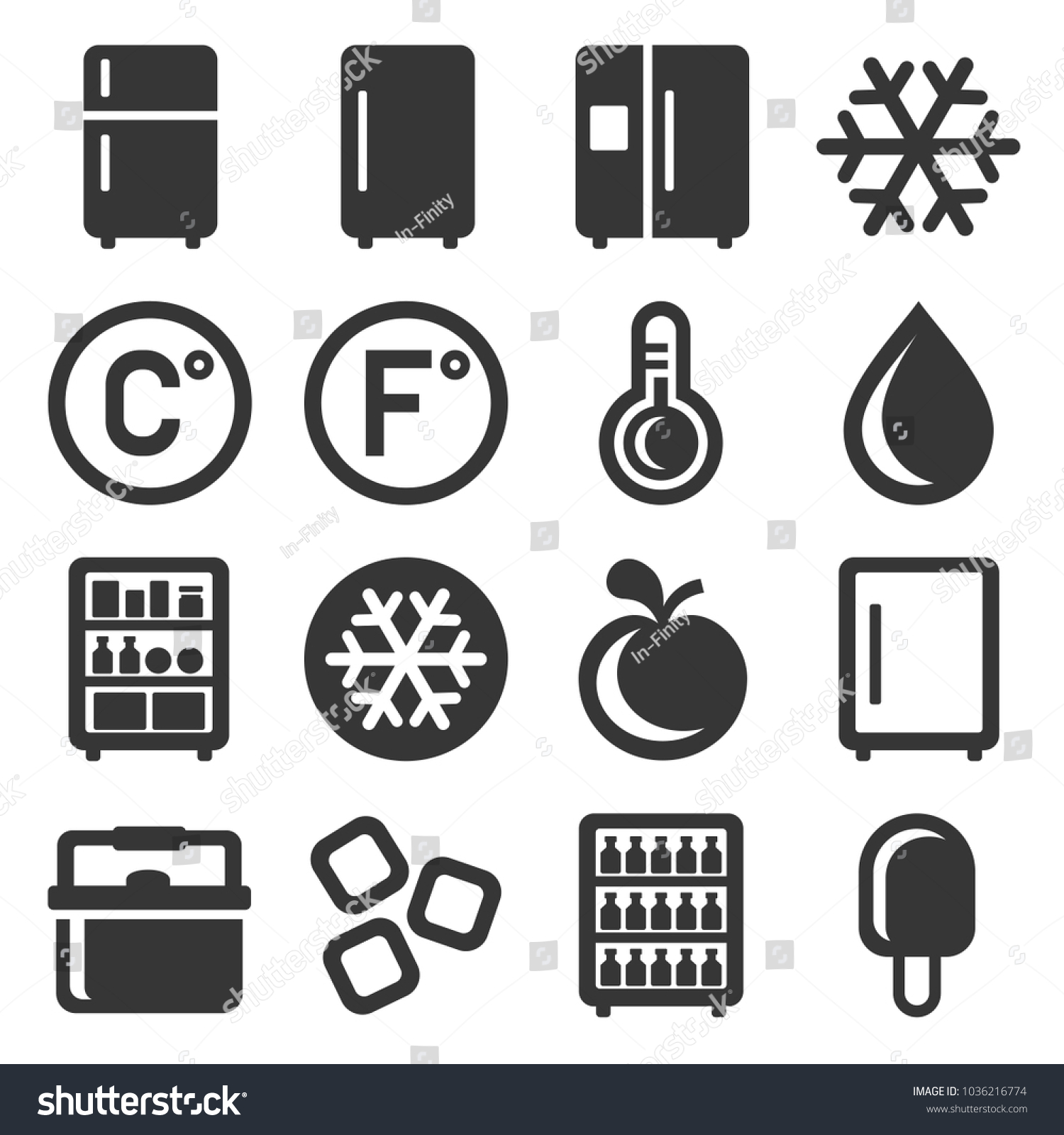 SVG of Refrigerator Icons Set on White Background. Vector svg