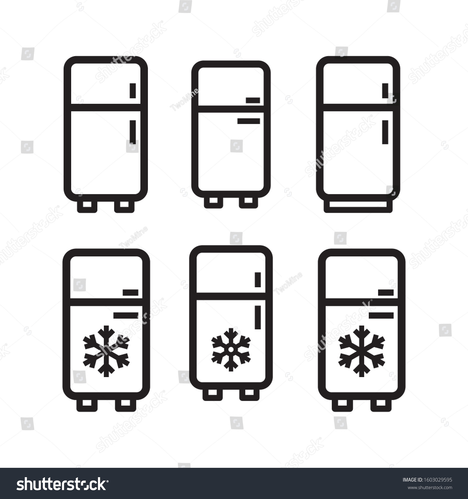SVG of Refrigerators icon vector in simple design svg