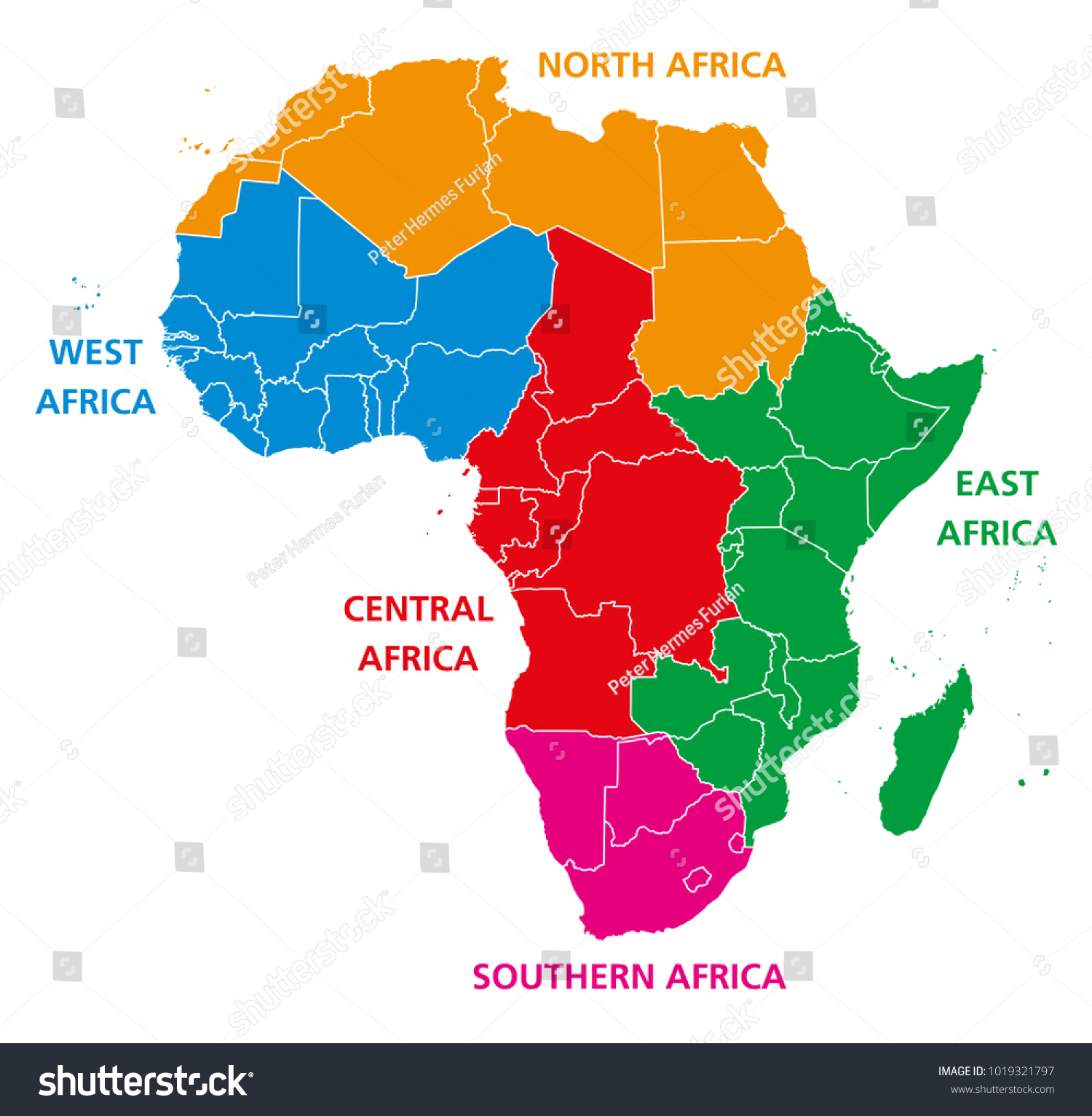 East And Central Africa Map East Central Africa Images, Stock Photos & Vectors | Shutterstock