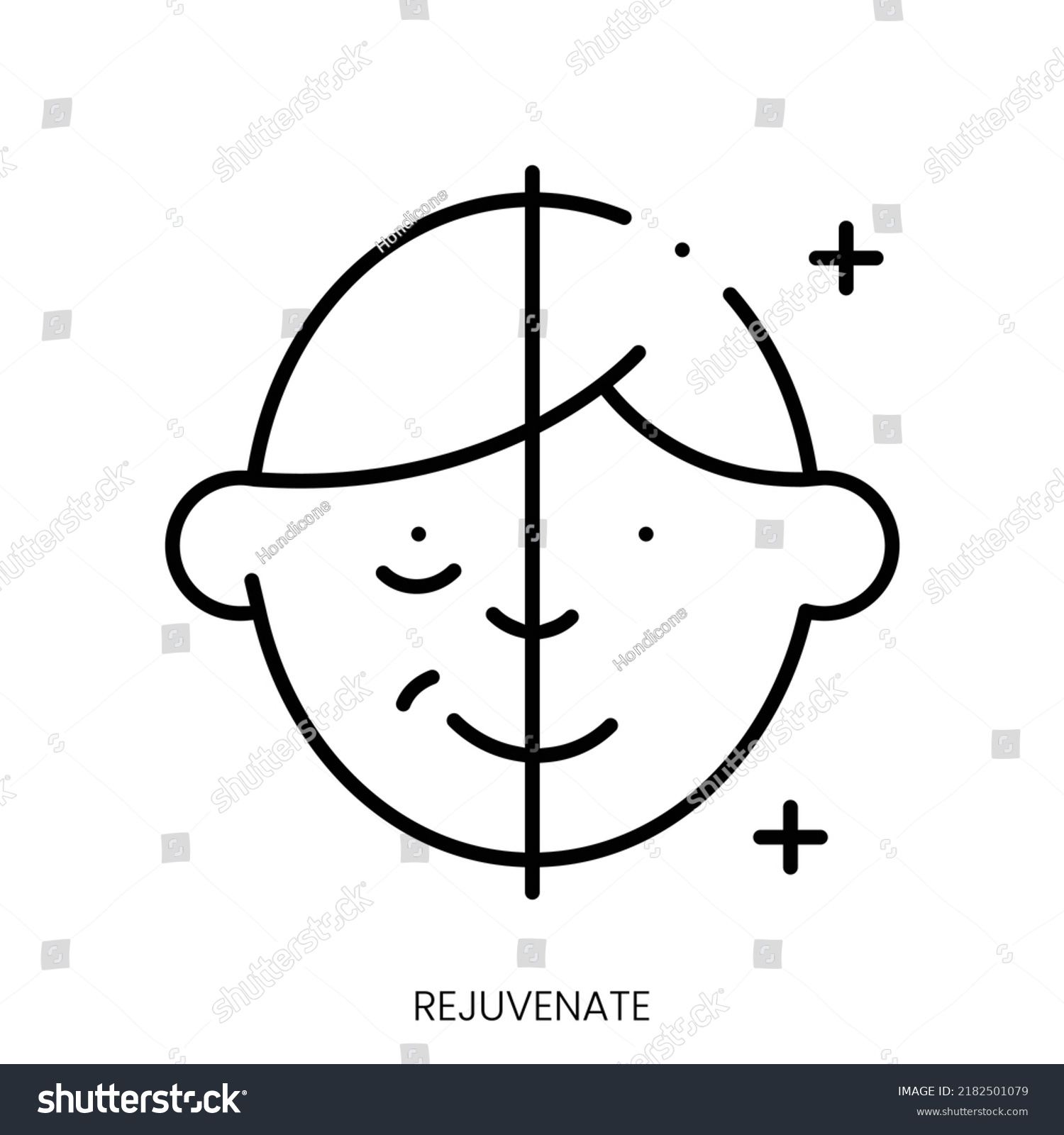 Rejuvenate Icon Linear Style Sign Isolated Stock Vector (Royalty Free ...