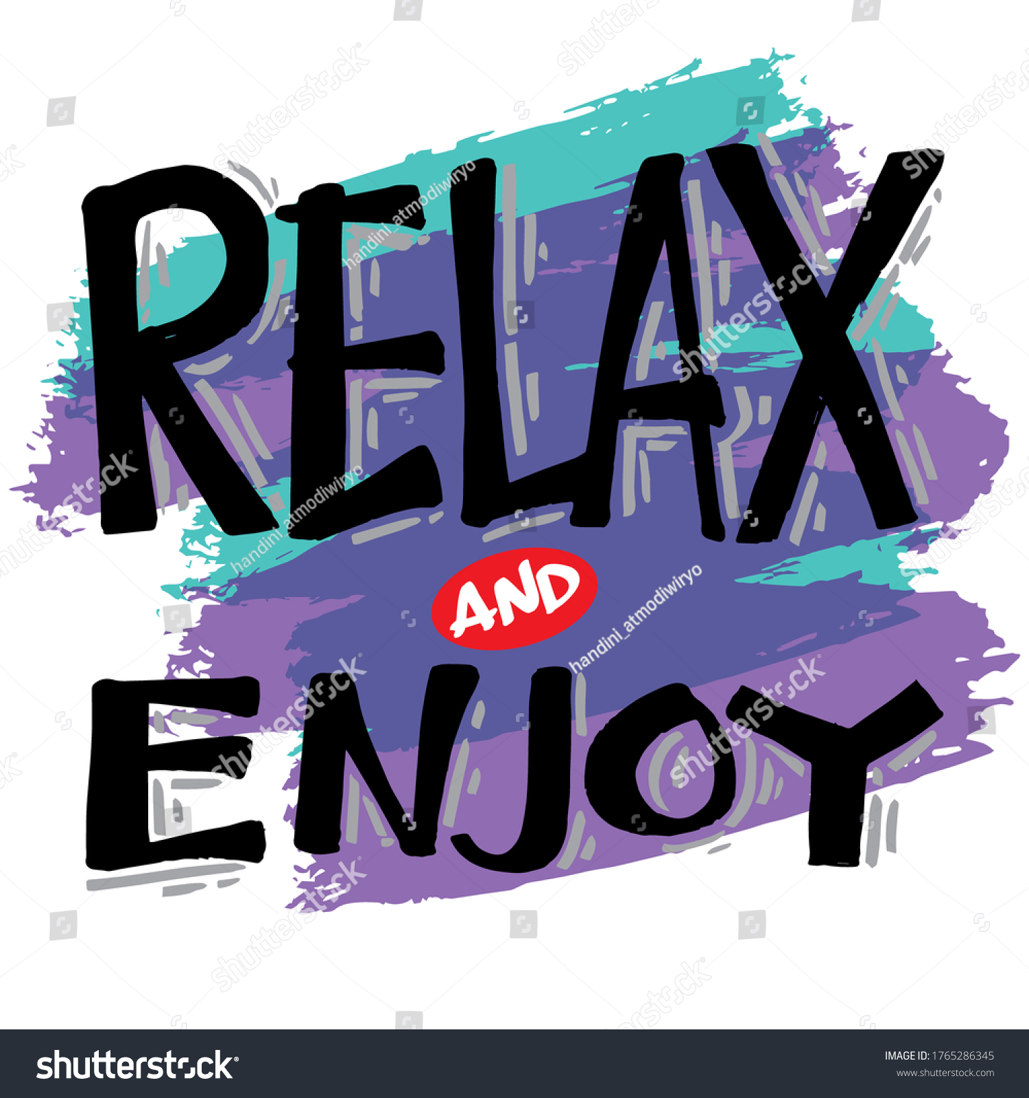 Relax Enjoy Hand Drawing Calligraphy Motivational Stock Vector Royalty Free 1765286345 8236