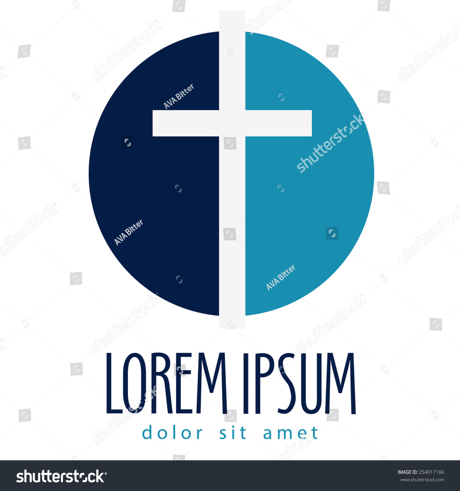 Religion Vector Logo Design Template. Crucifixion Or Church Icon ...