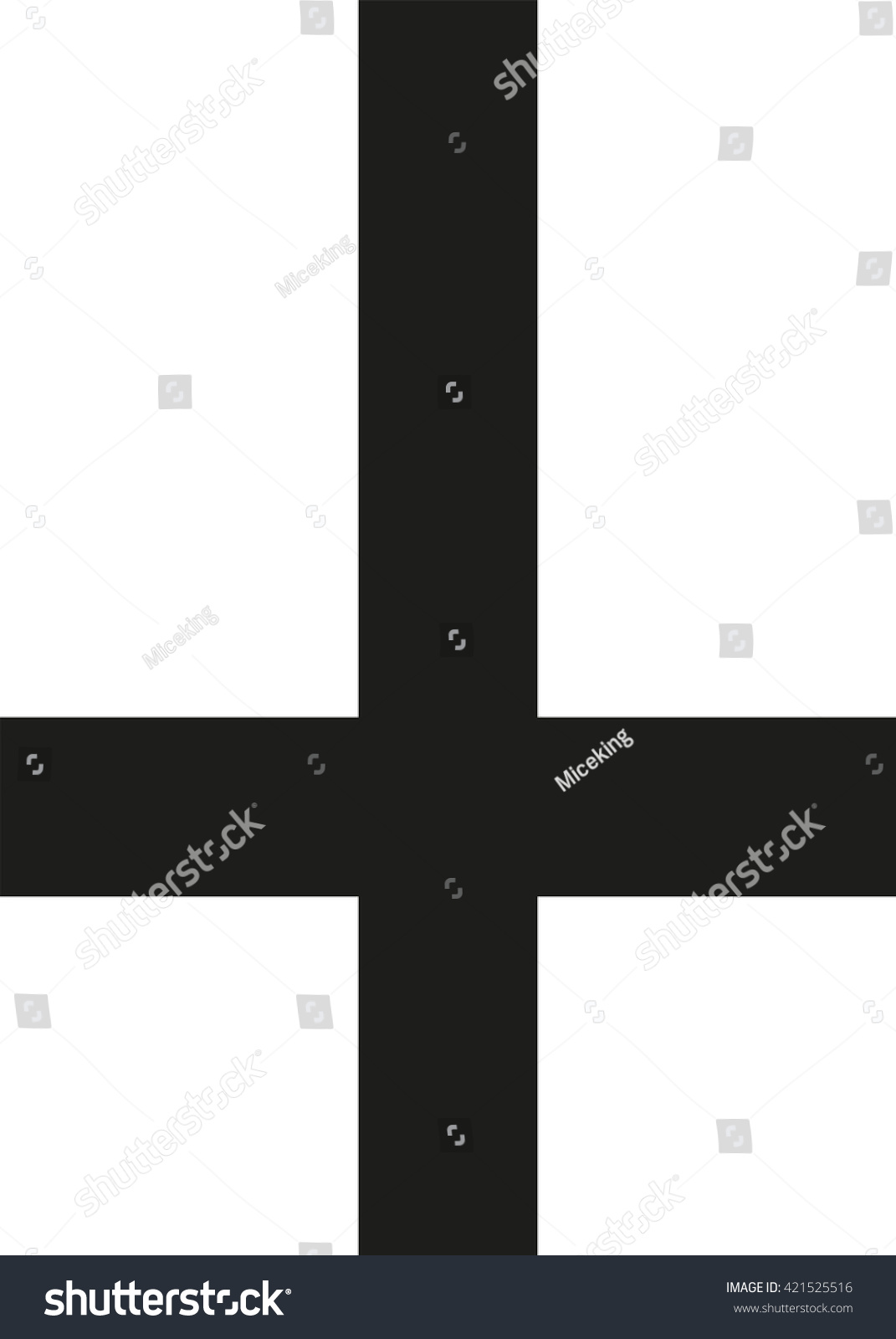 Religious Cross Upside Down Stock Vector (Royalty Free) 421525516 Shutterstock