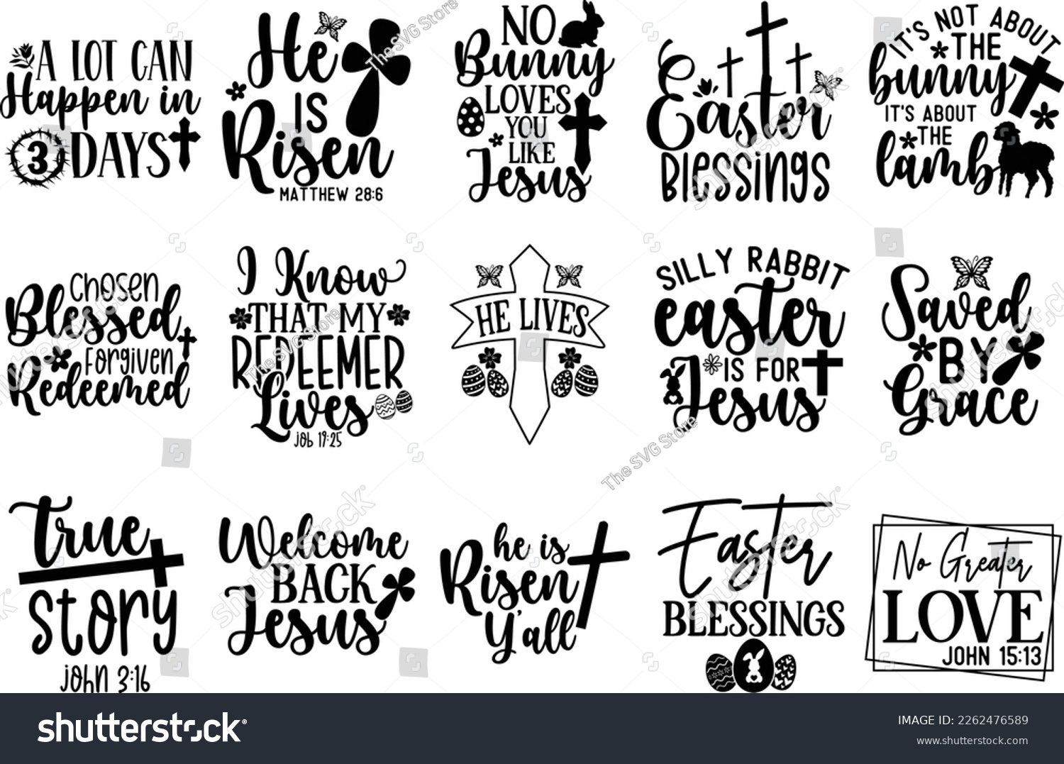 SVG of Religious Easter SVG bundle Christian Easter Quotes svg