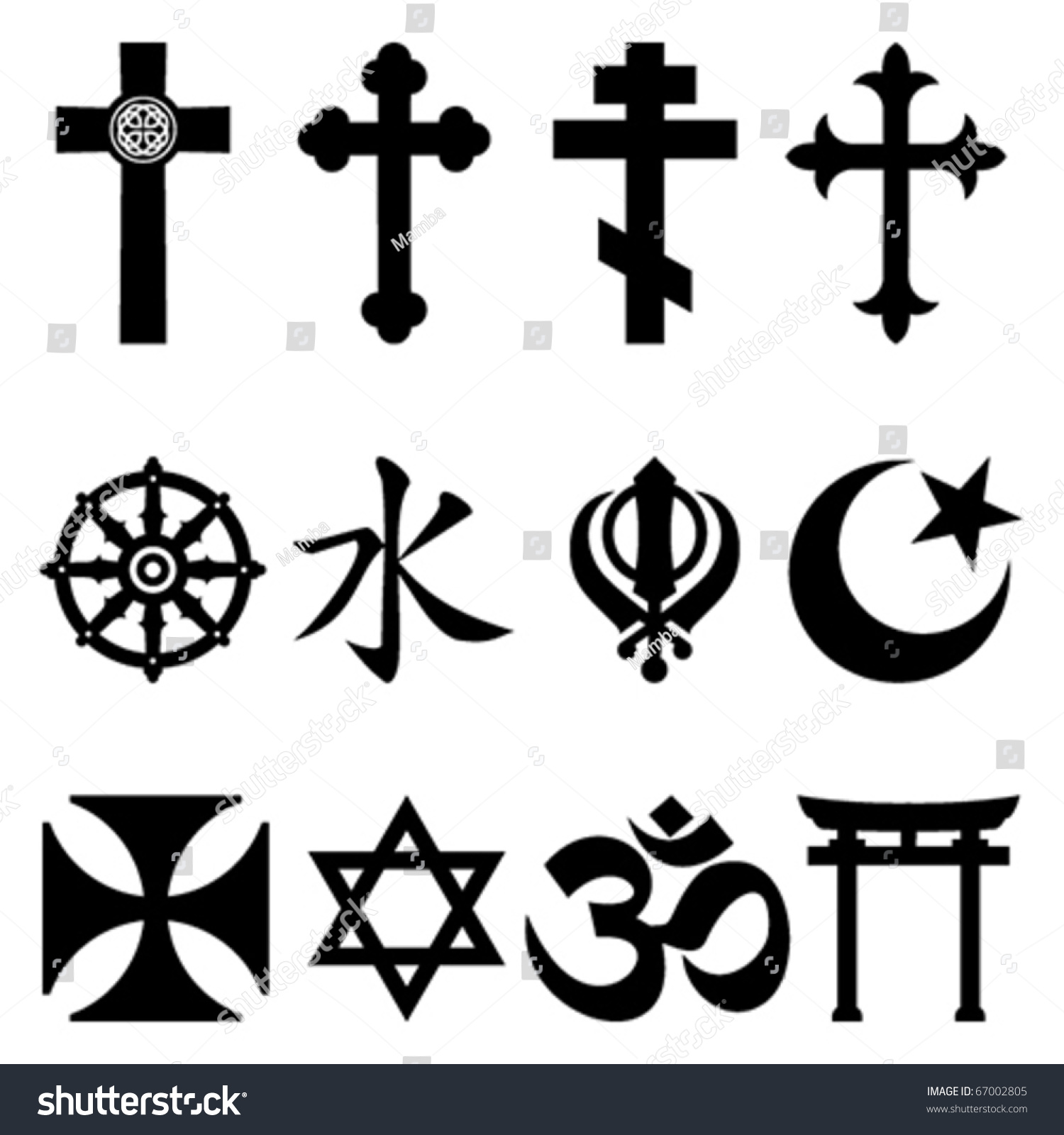 Religious Symbols. Stock Vector Illustration 67002805 : Shutterstock