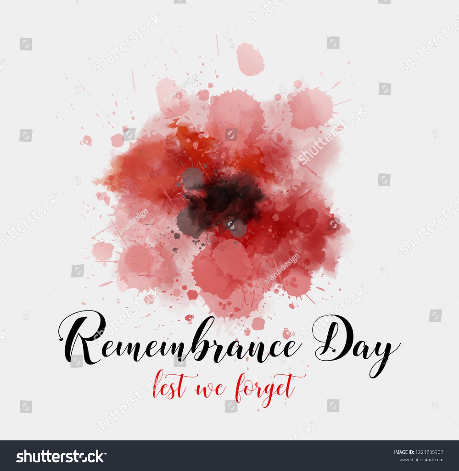 Remembrance Day Lest We Forget Background Stock Vector Royalty Free