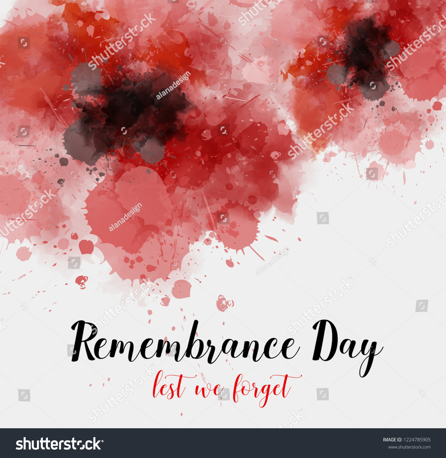 Remembrance Day Lest We Forget Background Stock Vector Royalty Free