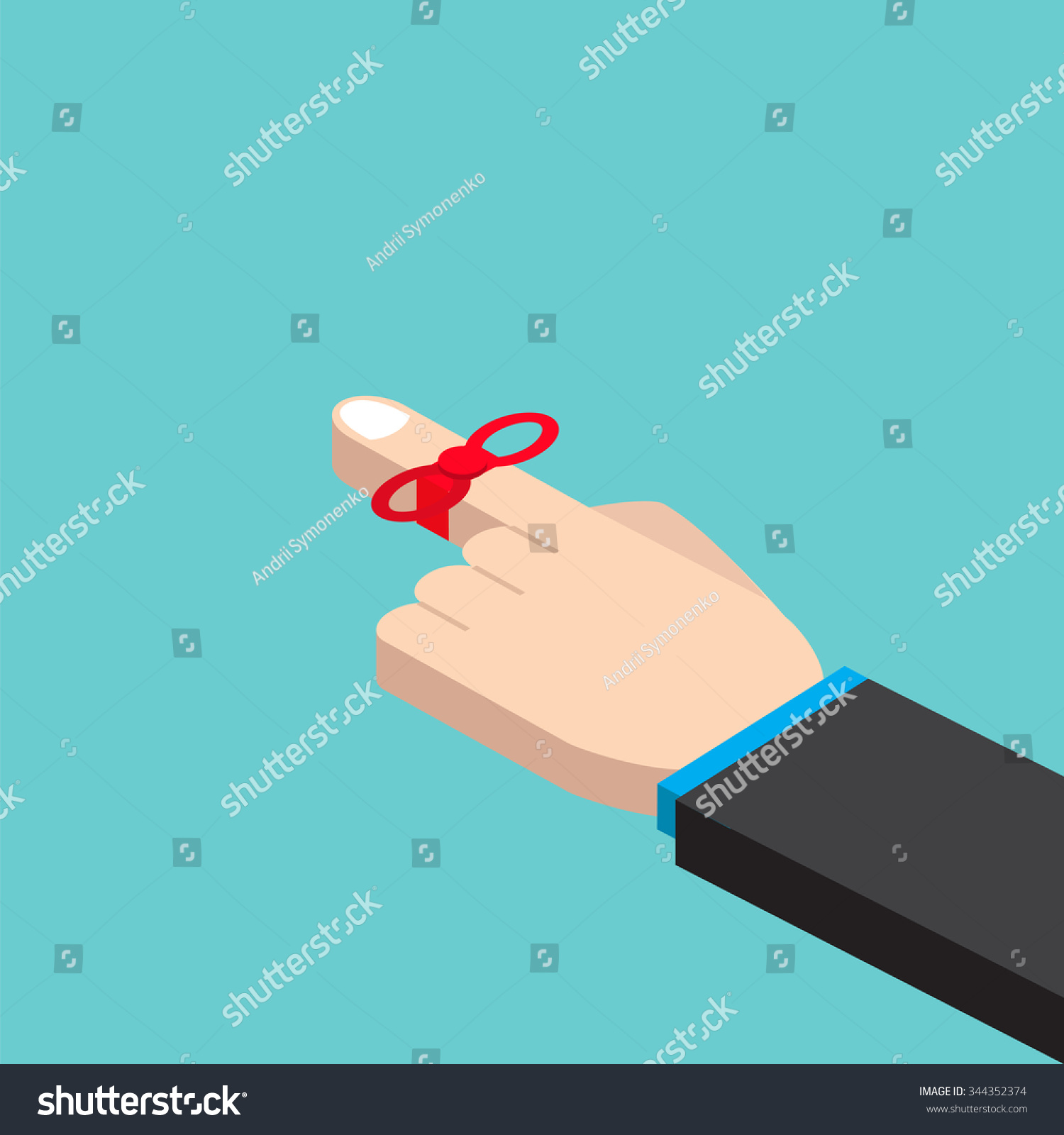 Reminder String Icon Stock Vector 344352374 : Shutterstock