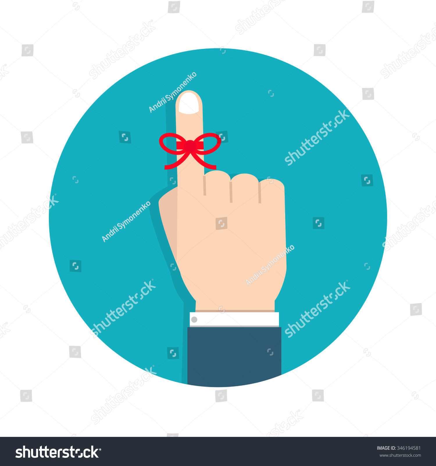 19 Dont forget ribbon on index finger finger Stock Vectors, Images ...