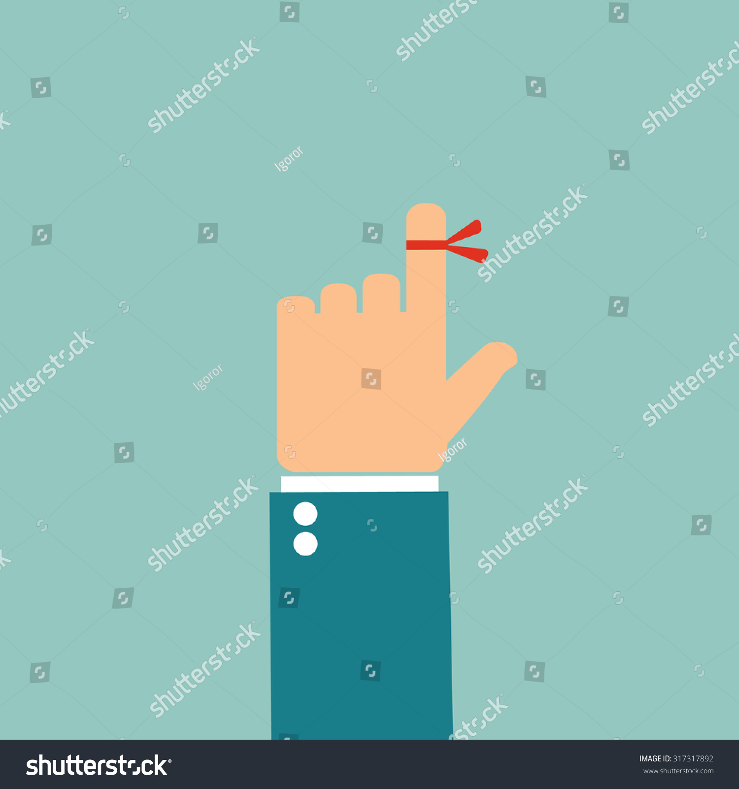 Reminder String Poster Stock Vector 317317892 : Shutterstock