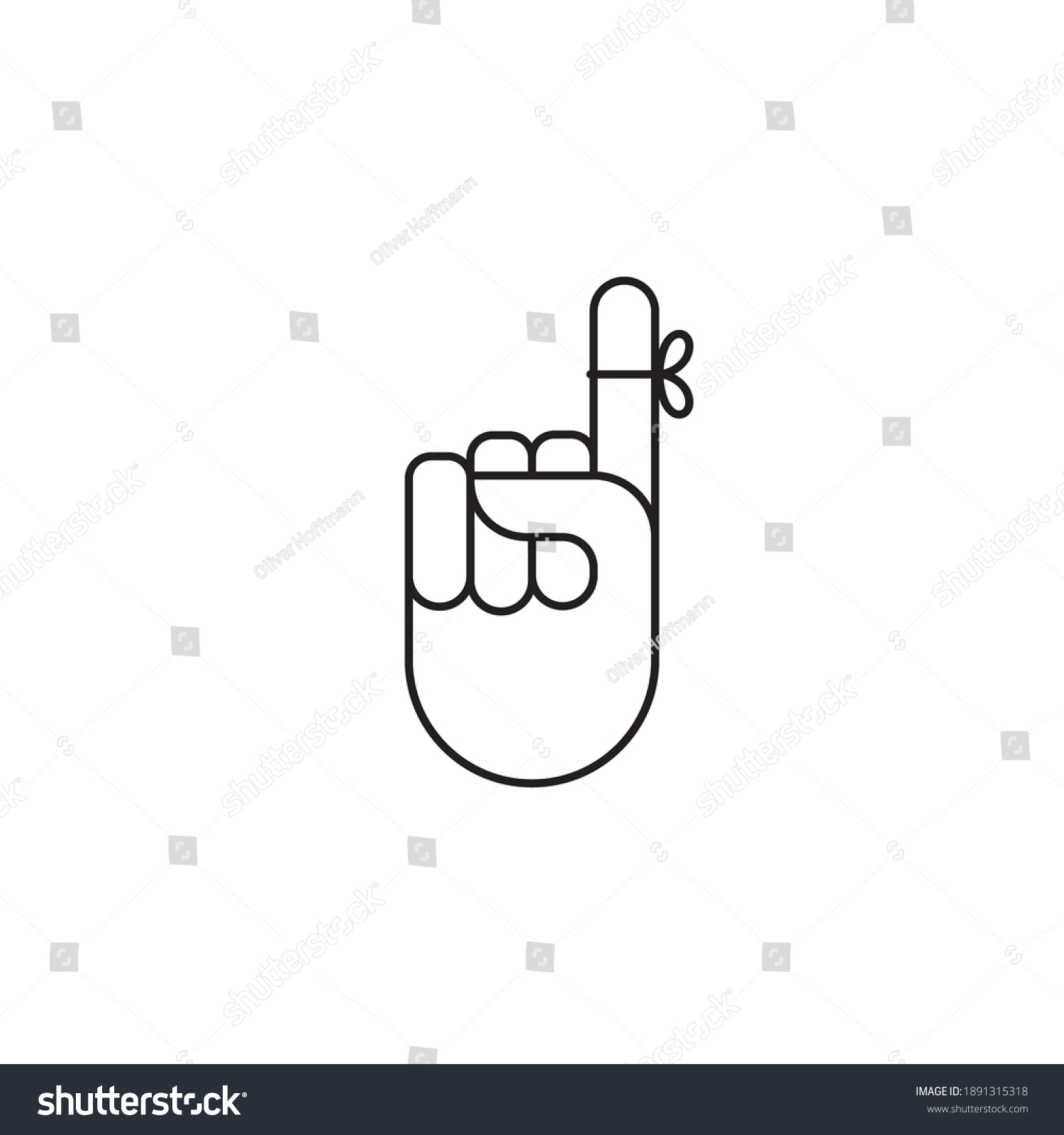 7 Don't forget ribbon on index finger finger Stock Vectors, Images ...