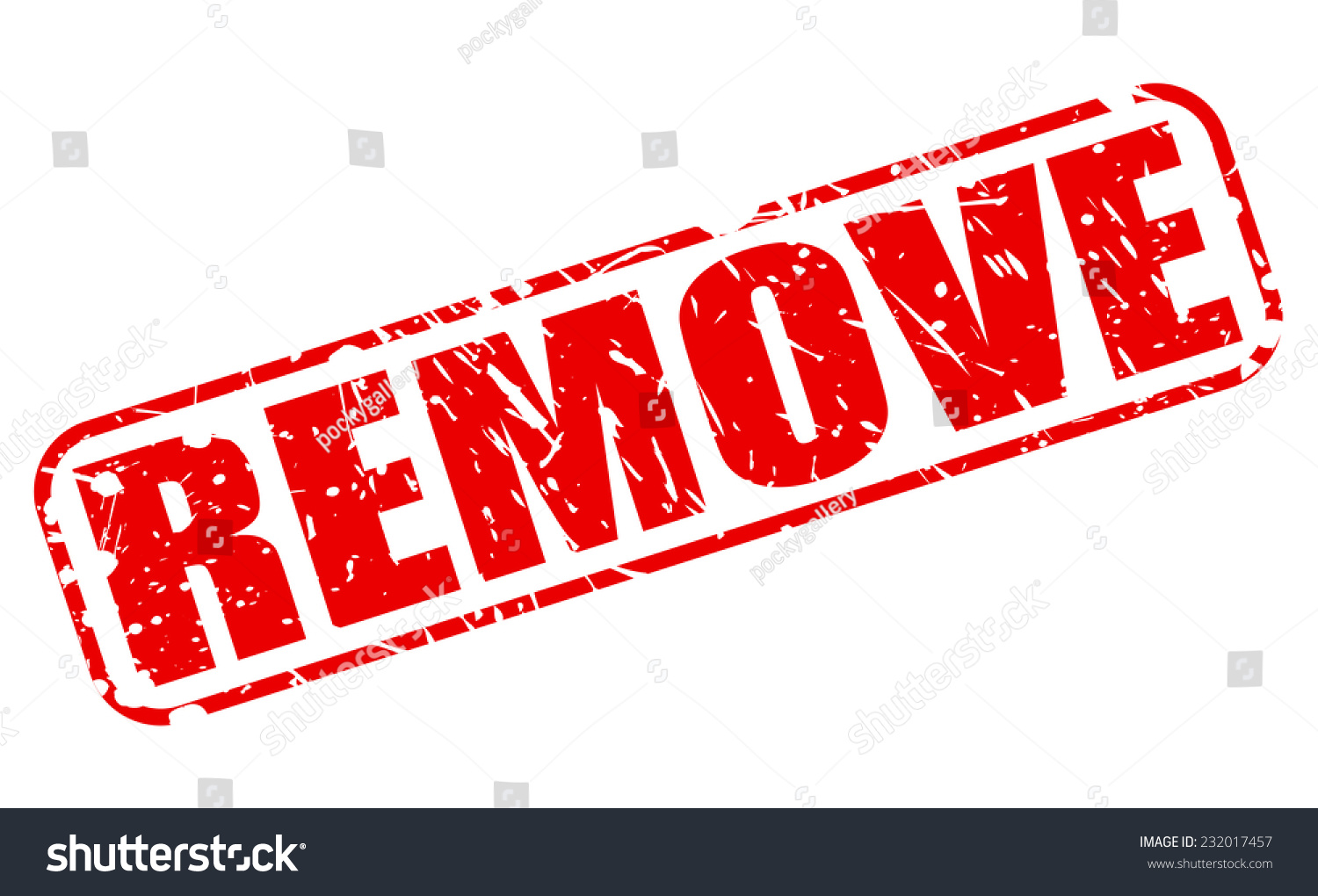 Remove Red Stamp Text On White Stock Vector (Royalty Free) 232017457 ...