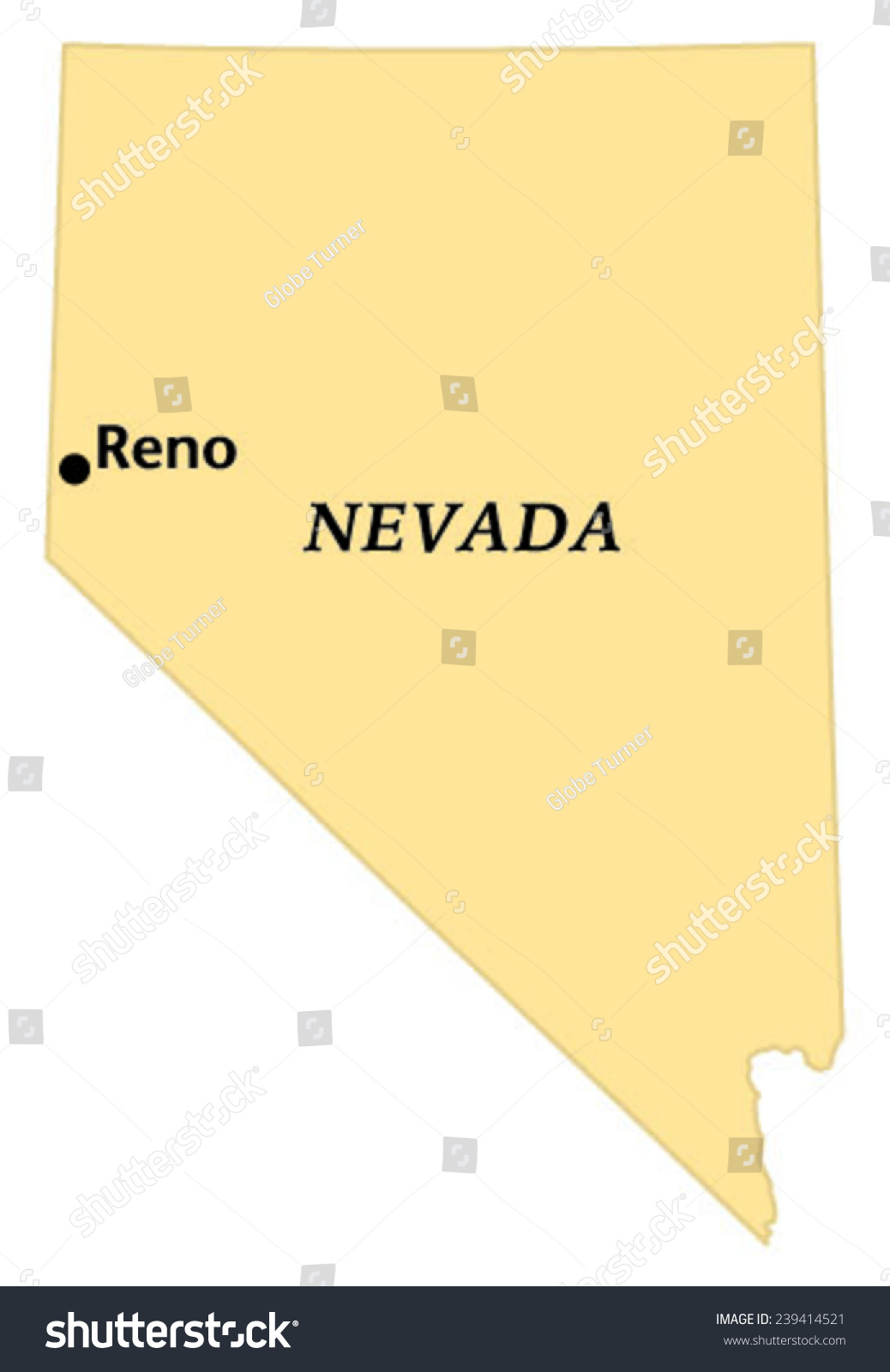 Reno Nevada Locate Map Stock Vector (Royalty Free) 239414521 | Shutterstock