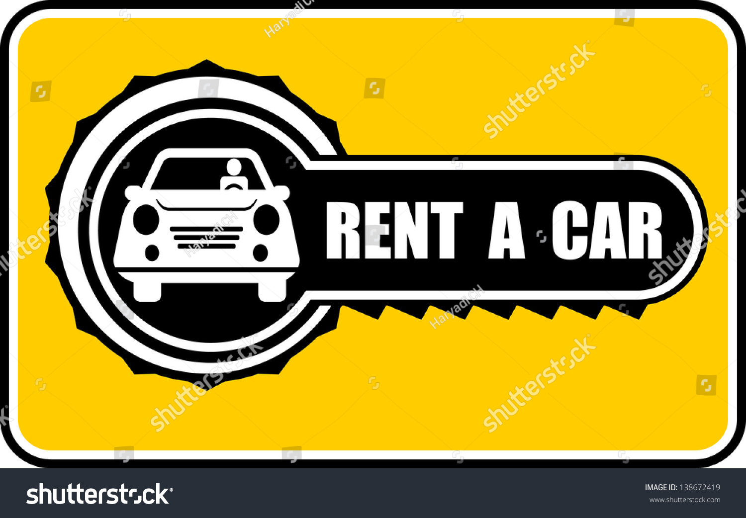 Rent Car Icon Vector Stock Vector 138672419 - Shutterstock