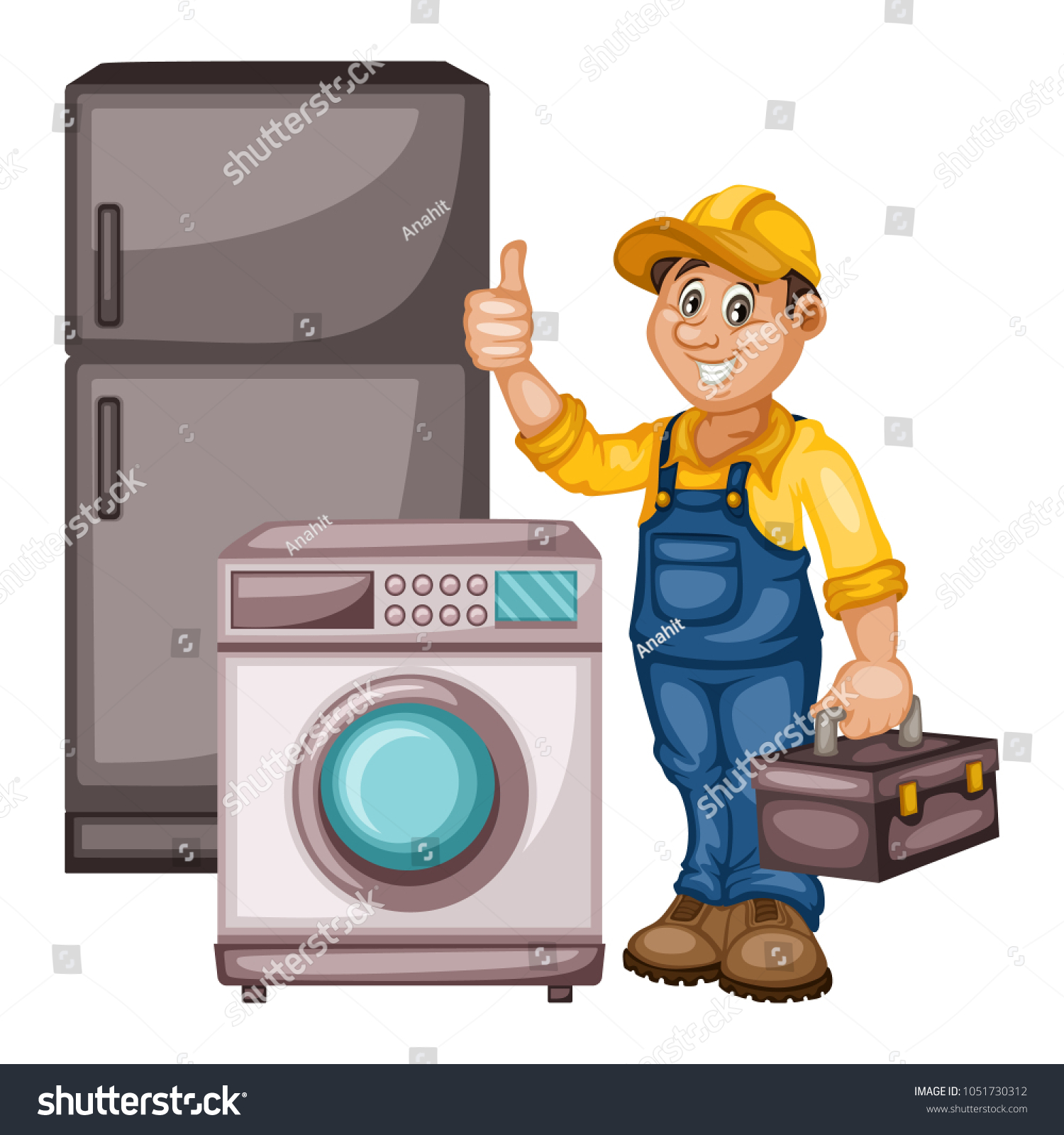 1,704 Cartoon appliance repair Images, Stock Photos & Vectors