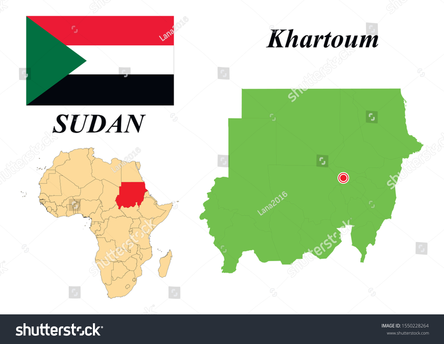 Hakuun Republic Sudan Capital Khartoum Contour Map Liittyva Vektorikuva Rojaltivapaa 1550228264