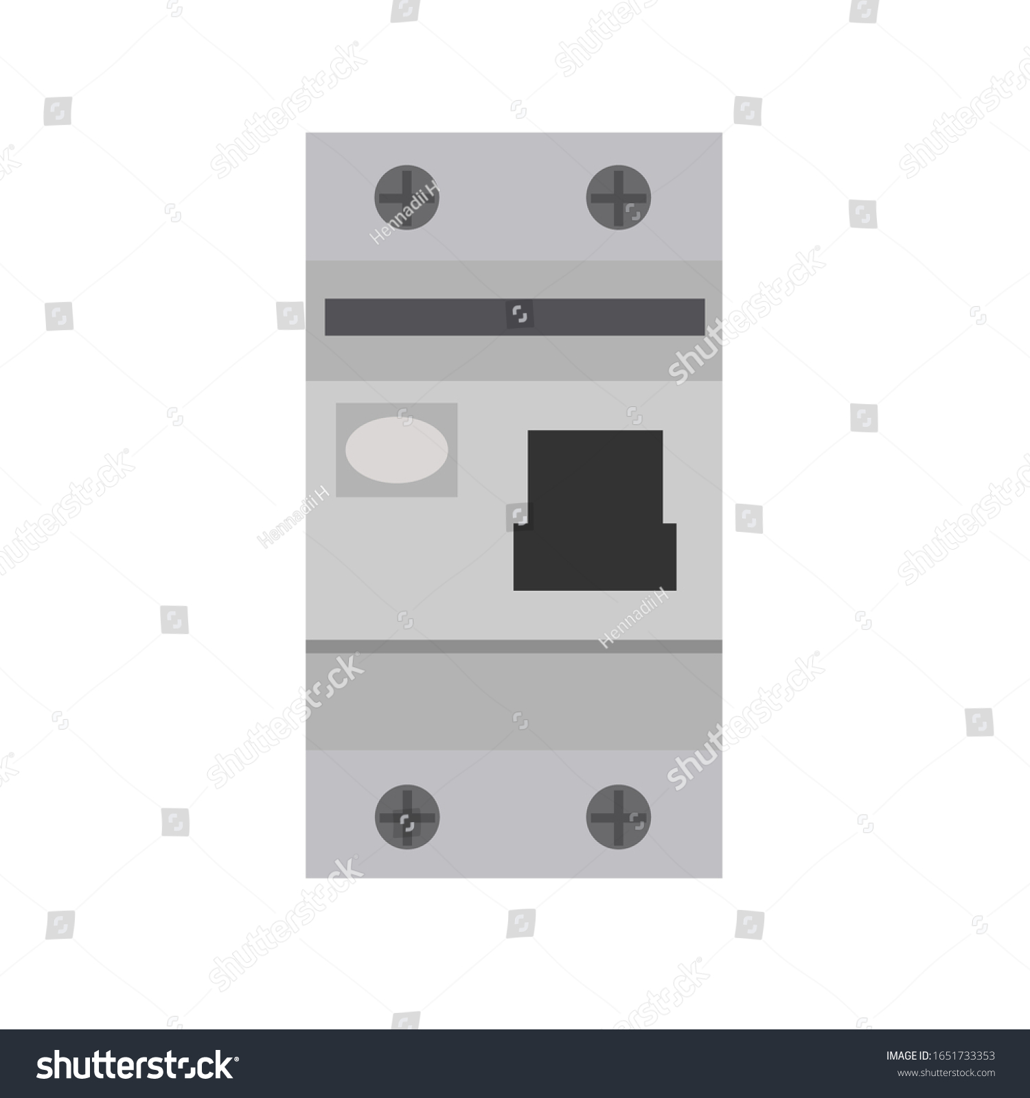 Residualcurrent Circuit Breaker Device Ground Fault Stock Vector