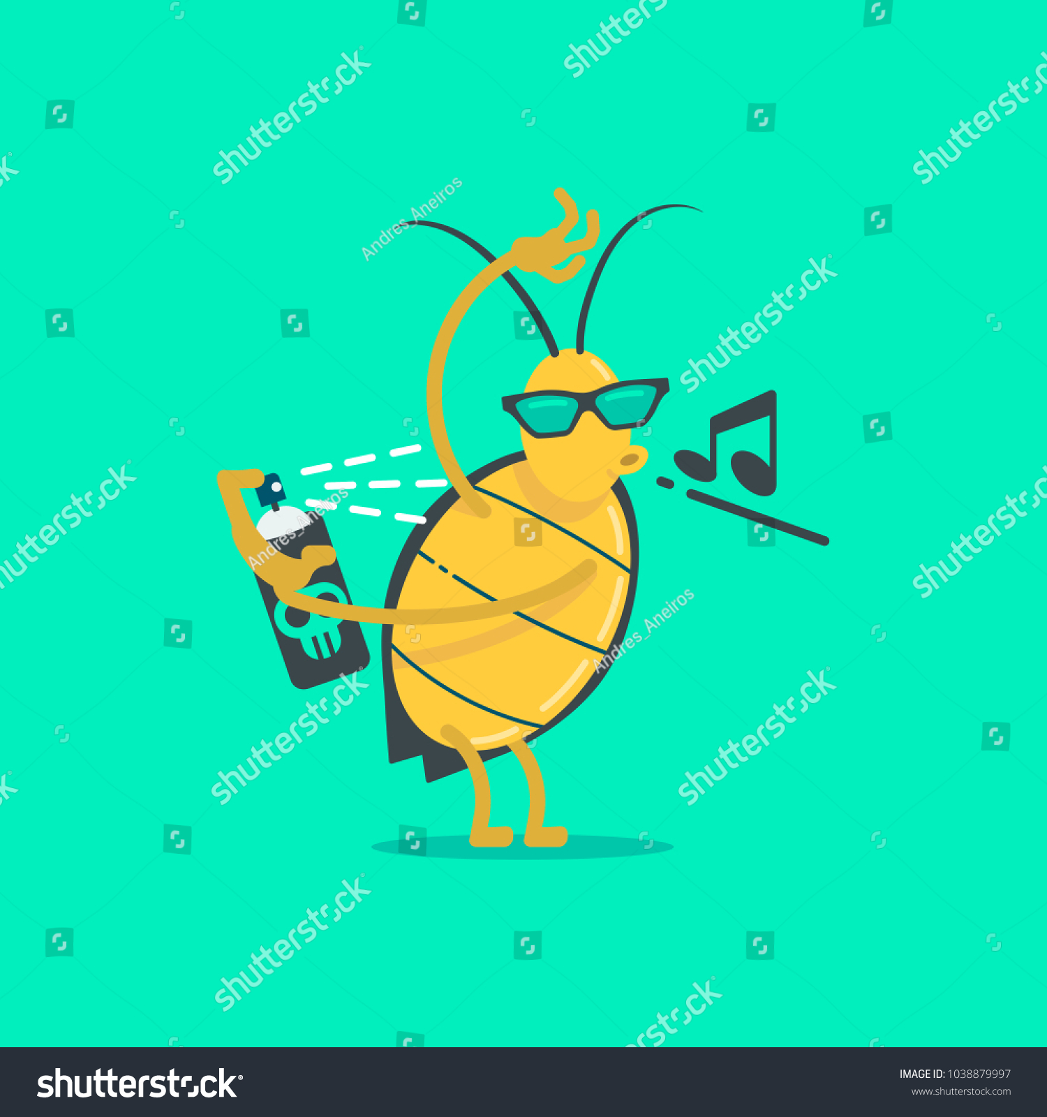 SVG of Resistance of an insect to pesticides. Flat illustration vector design. svg