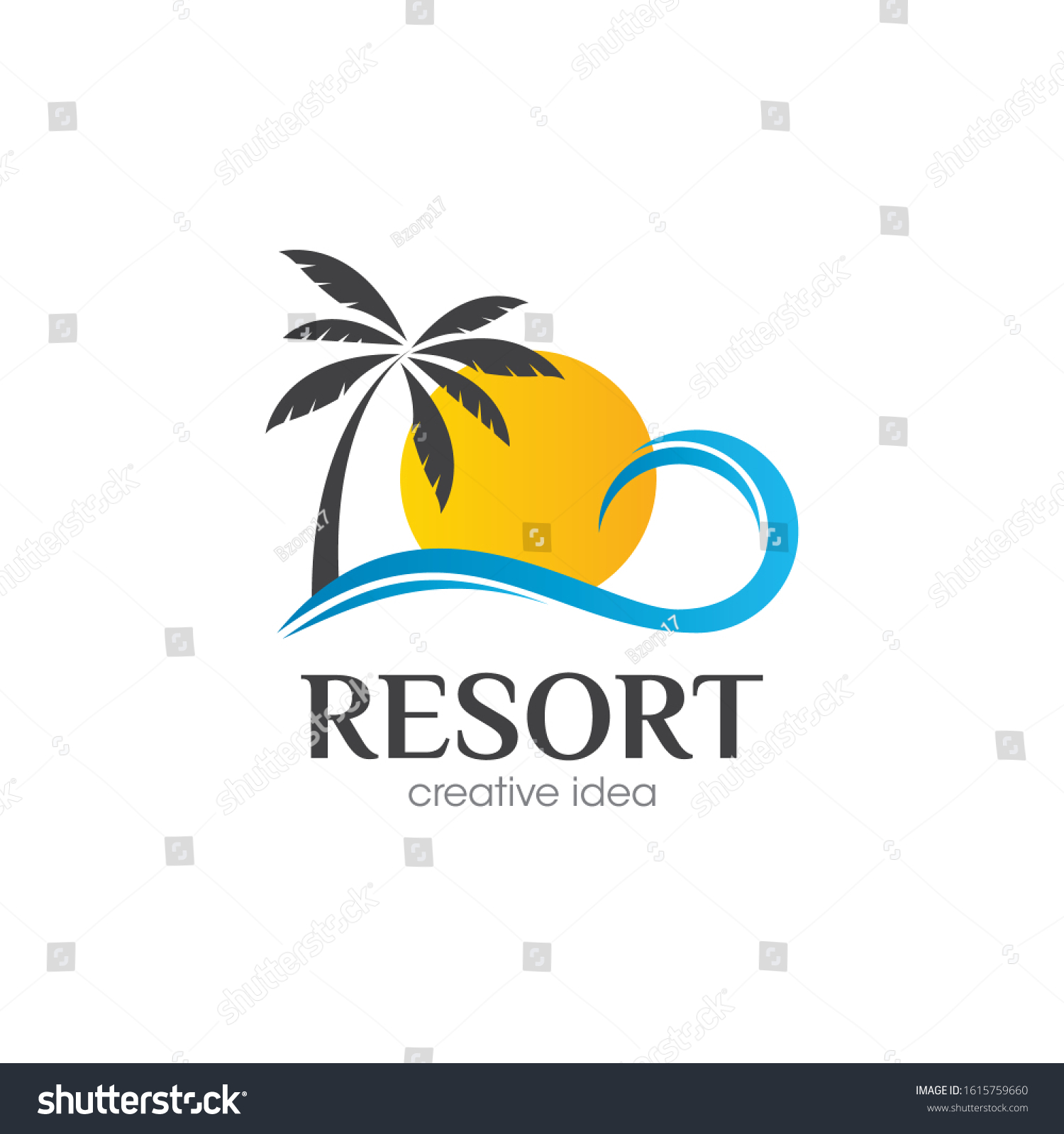 Resort Logo Icon Vector Template Stock Vector (Royalty Free) 1615759660 ...