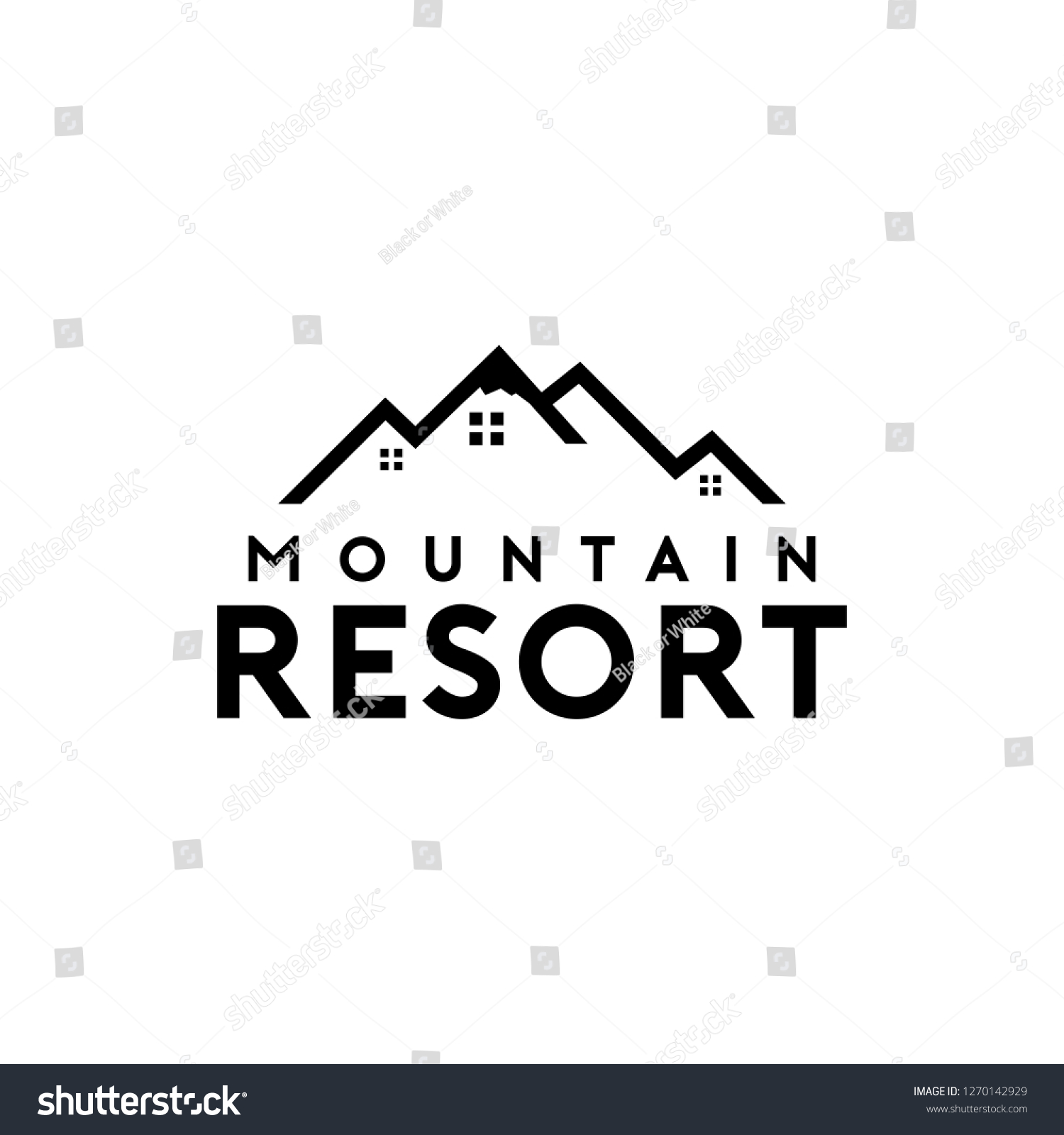 Resort Logo Design Template Stock Vector Royalty Free 1270142929 Resort Logo Design Template Stock Vector Royalty Free 1270142929