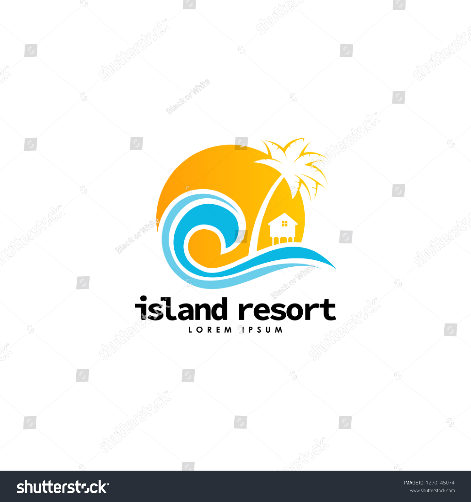 Resort Logo Design Template Stock Vector (Royalty Free) 1270145074 ...