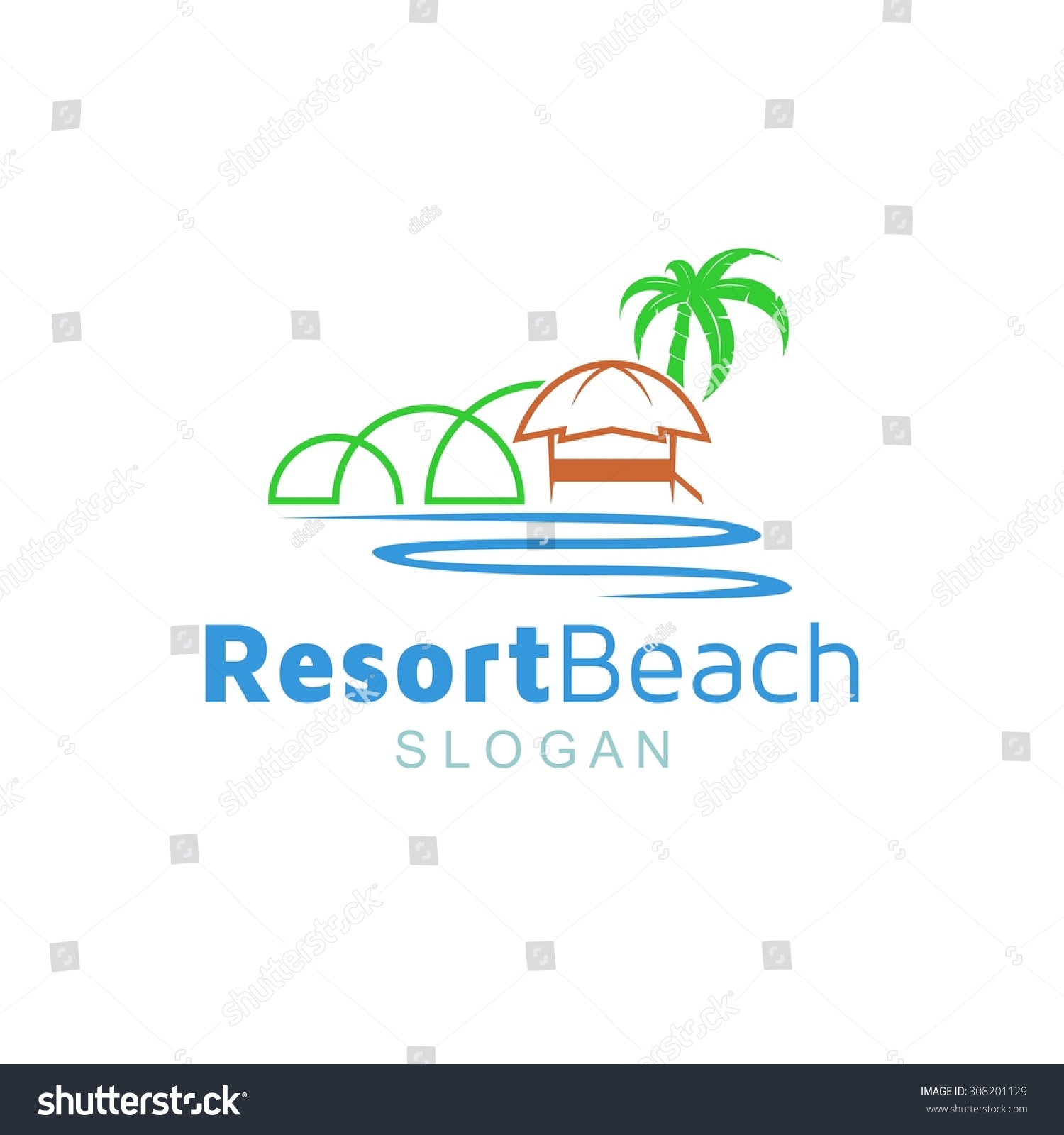 Resort Logo Template Stock Vector (Royalty Free) 308201129 | Shutterstock