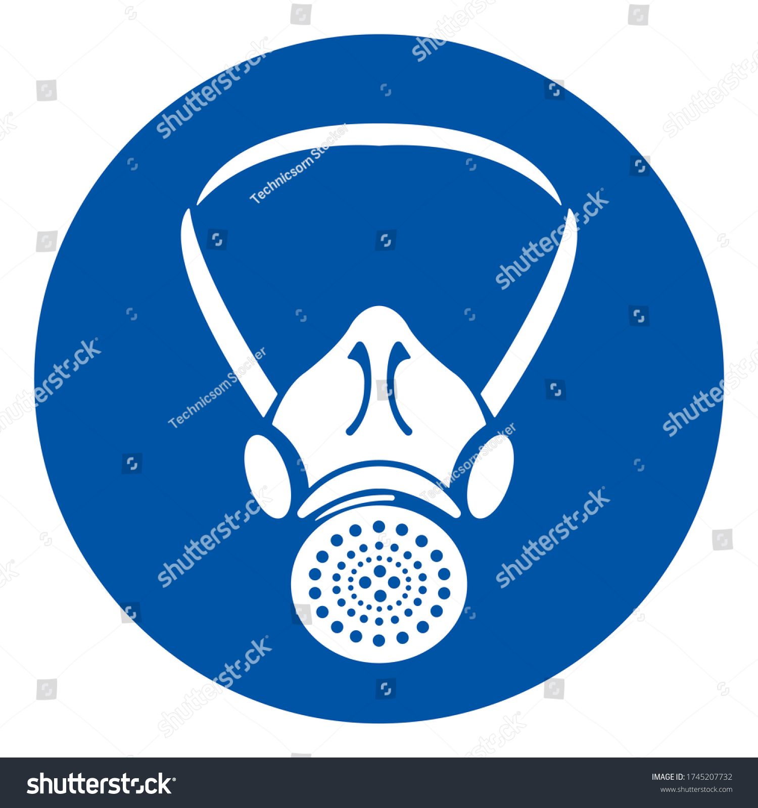 Respiratory Protection Symbol Sign Vector Illustration Stock Vector ...