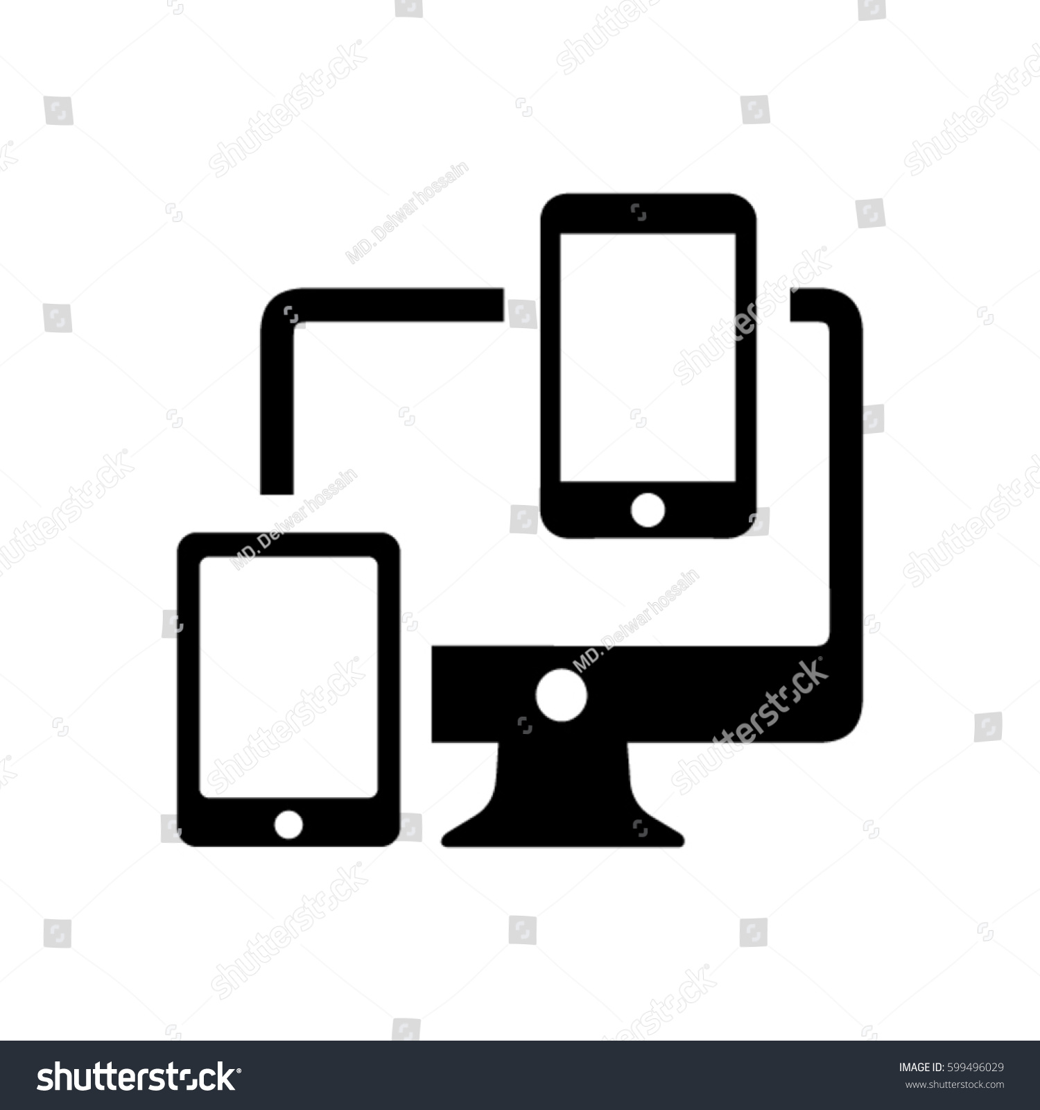 Responsive Design Icon Stock Vector 599496029 - Shutterstock