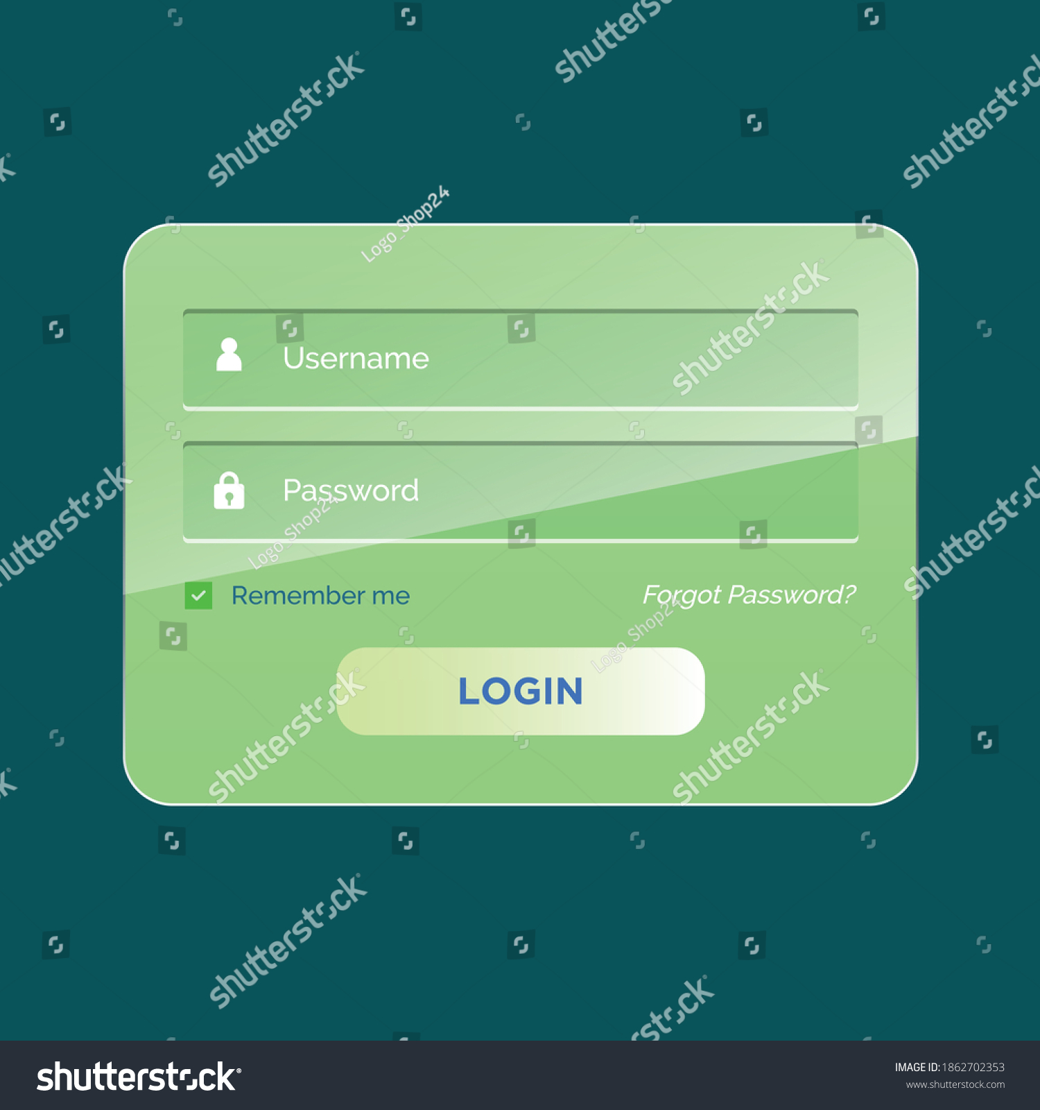 Responsive Login Page Template Design Stock Vector (Royalty Free ...