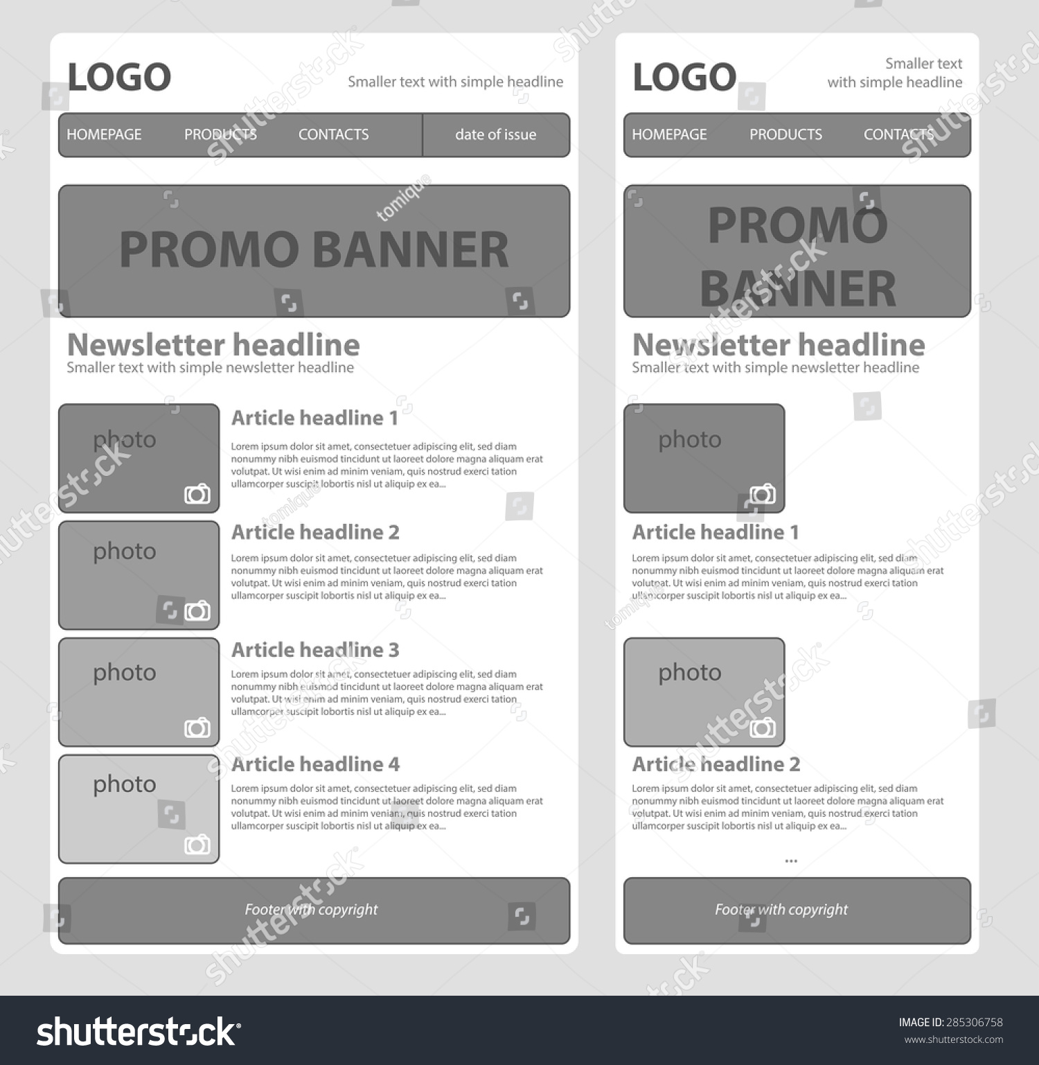 responsive newsletter template for business or non profit