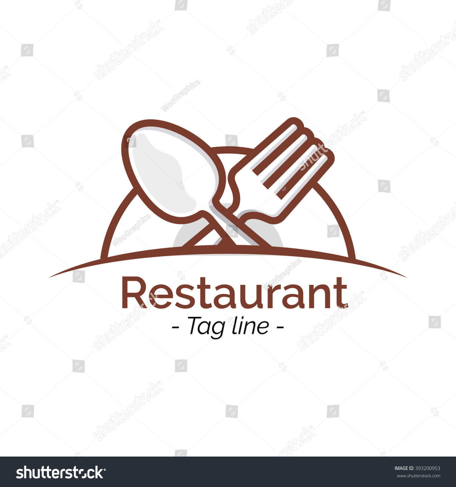 Restaurant Cafe Logo Icon Linear Design Stock Vector (Royalty Free ...