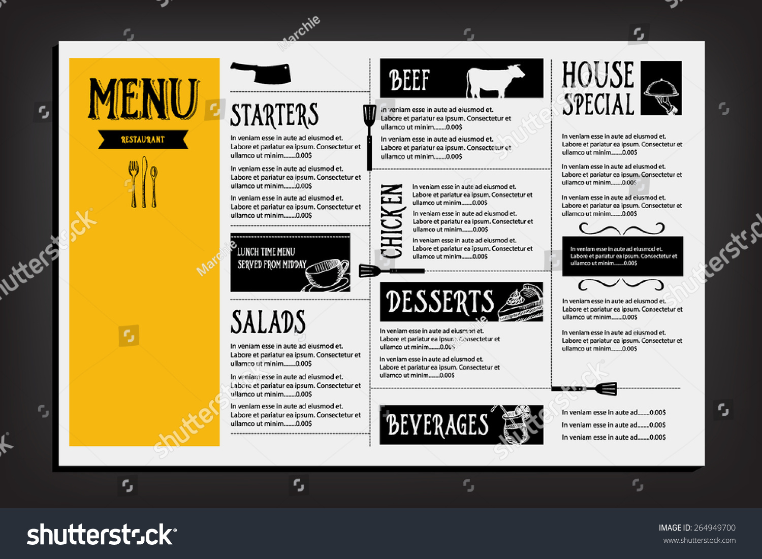 menu flyer templates