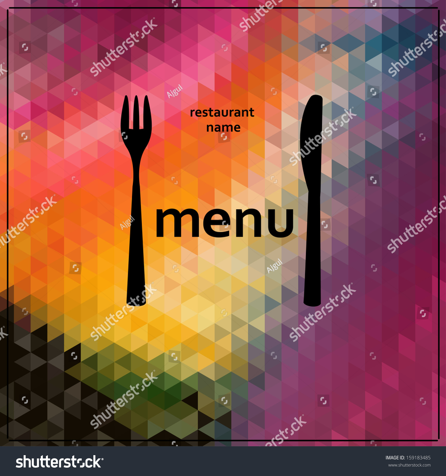 Restaurant Menu Card Design Template Vector Stock Vector Royalty Free 159183485 Shutterstock 