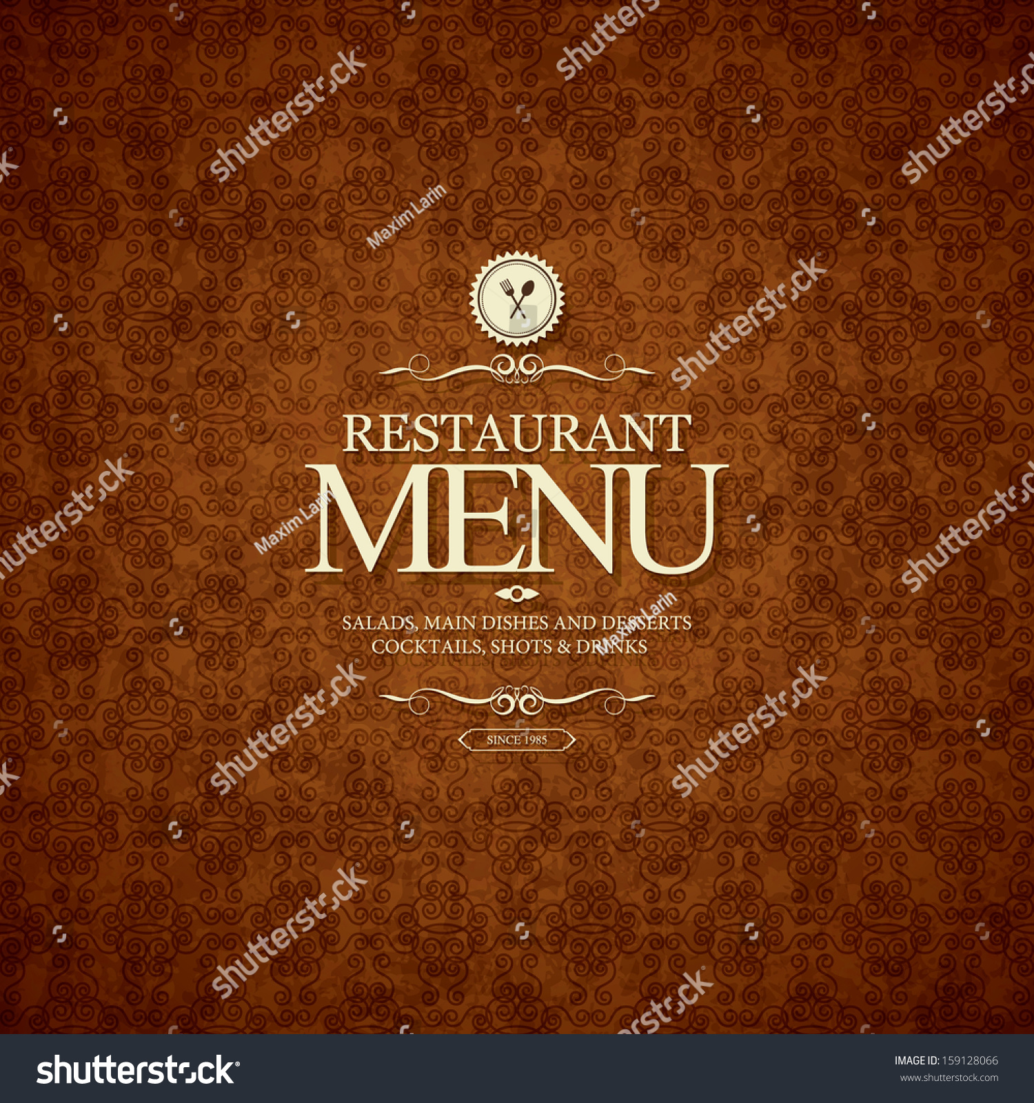 Restaurant Menu Design Stock Vector 159128066 - Shutterstock