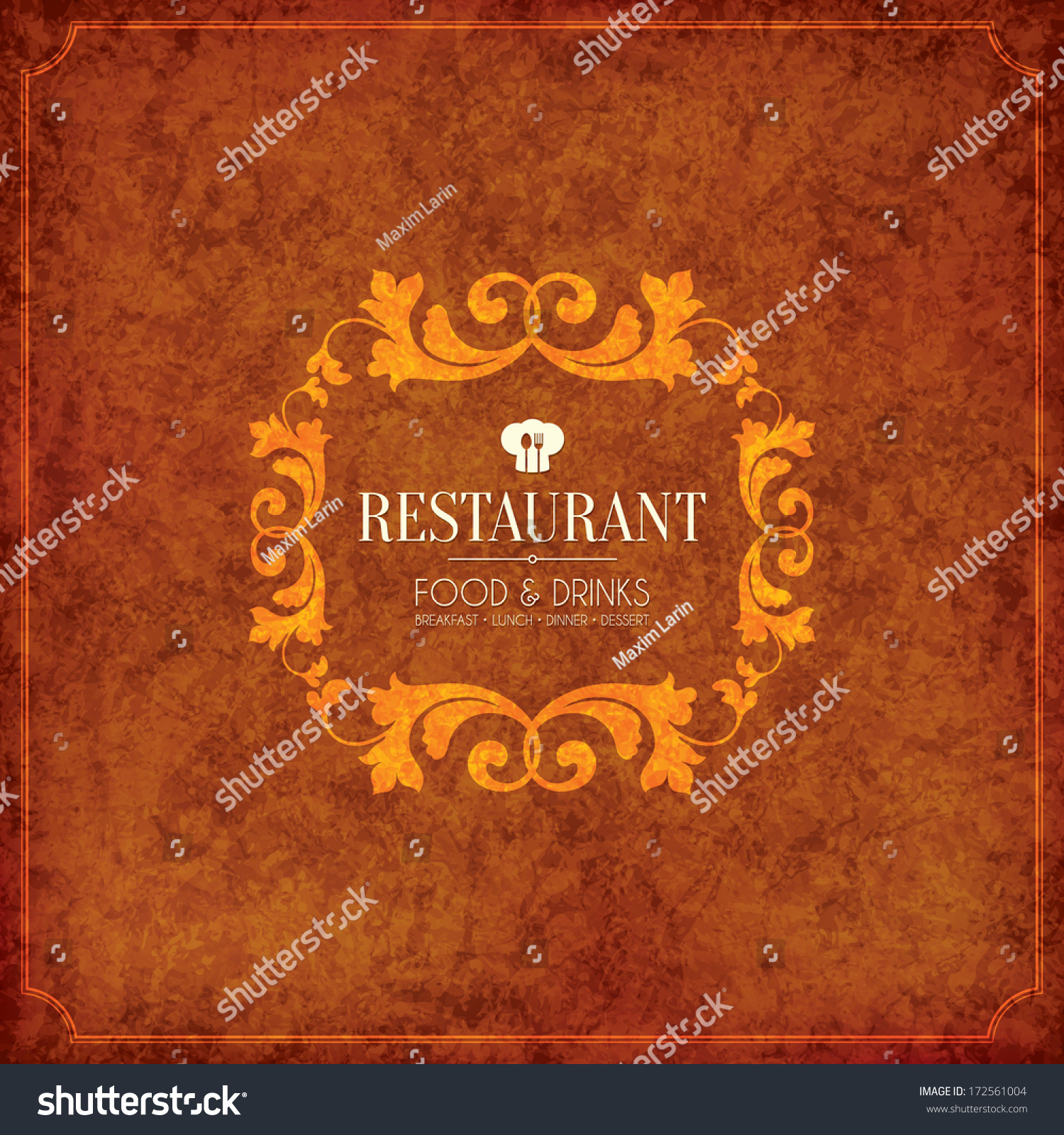 Restaurant Menu Design Stock Vector Royalty Free 172561004 Shutterstock 2698