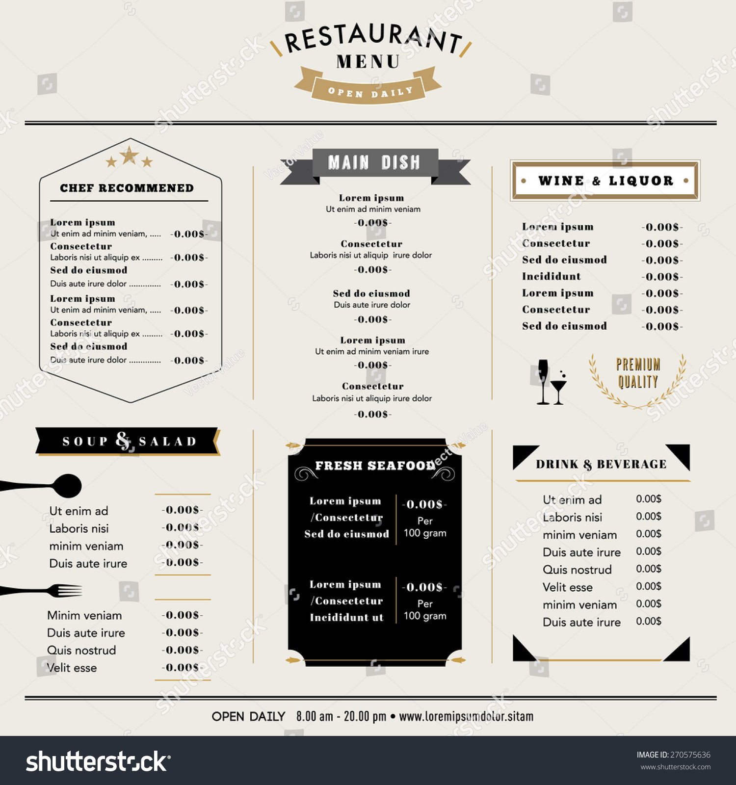 Sle Restaurant Menu Template menu sle template 28 images menu design template stock