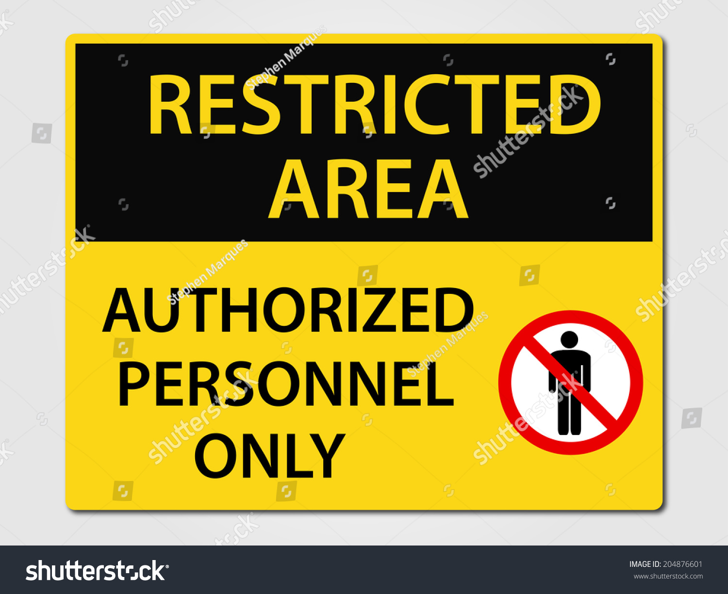 Restricted Area Vector Sign Illustration Stock Vector (Royalty Free ...