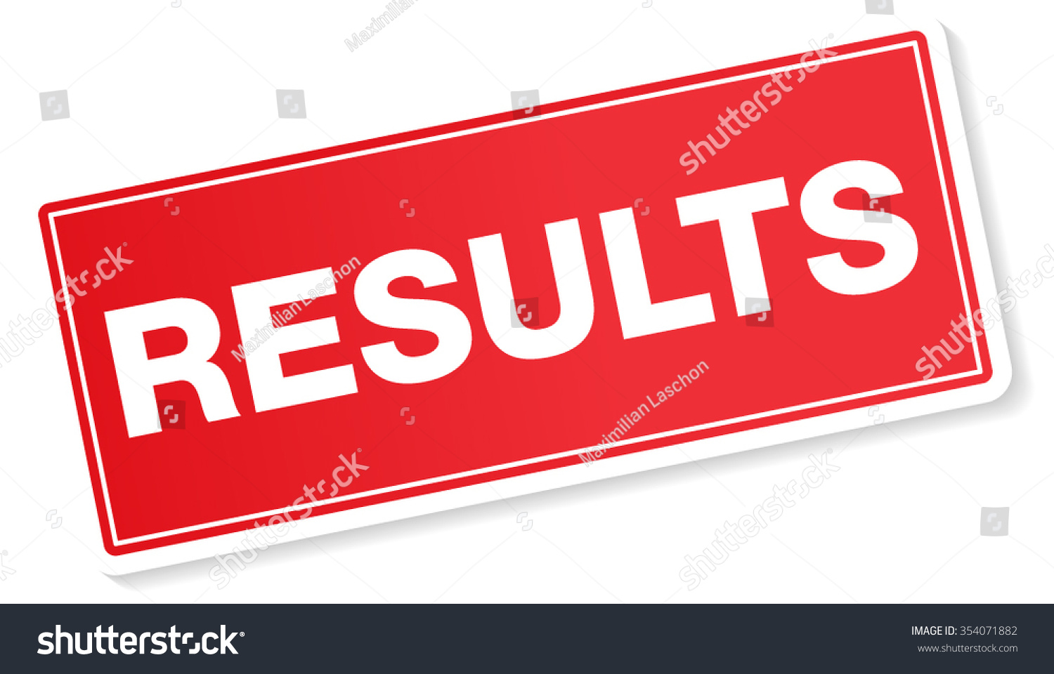 Results Label Banner Stock Vector (Royalty Free) 354071882