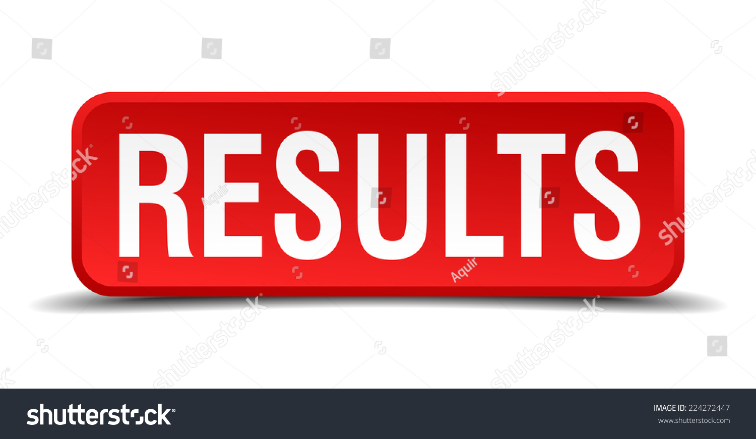 Results Red 3d Square Button Isolated On White Stock Vector ...