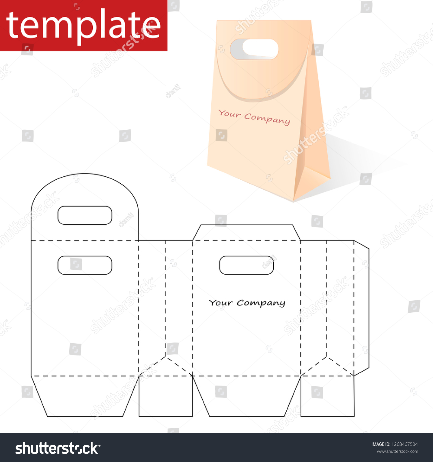 Retail Mock Package Template Vector Graphics Stock Vector (Royalty Free ...