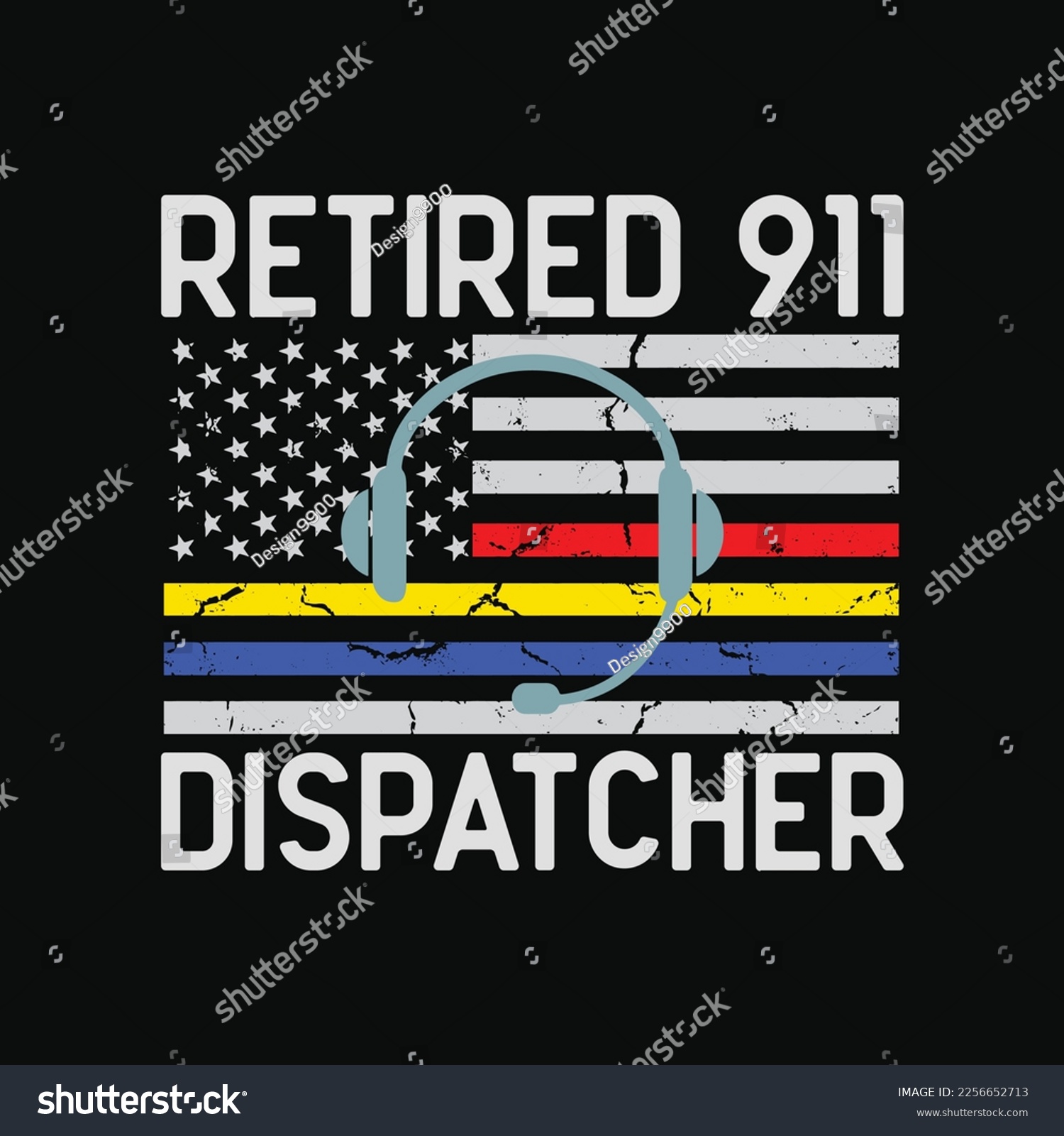 SVG of Retired 911 Dispatcher funny t-shirt design svg