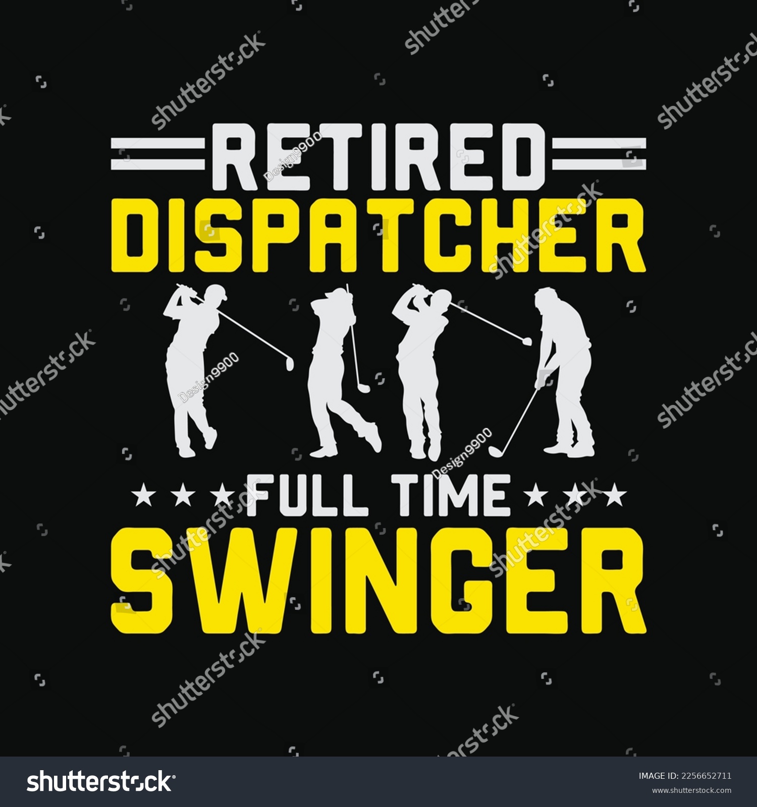 SVG of Retired 911 Dispatcher Golf funny t-shirt design svg