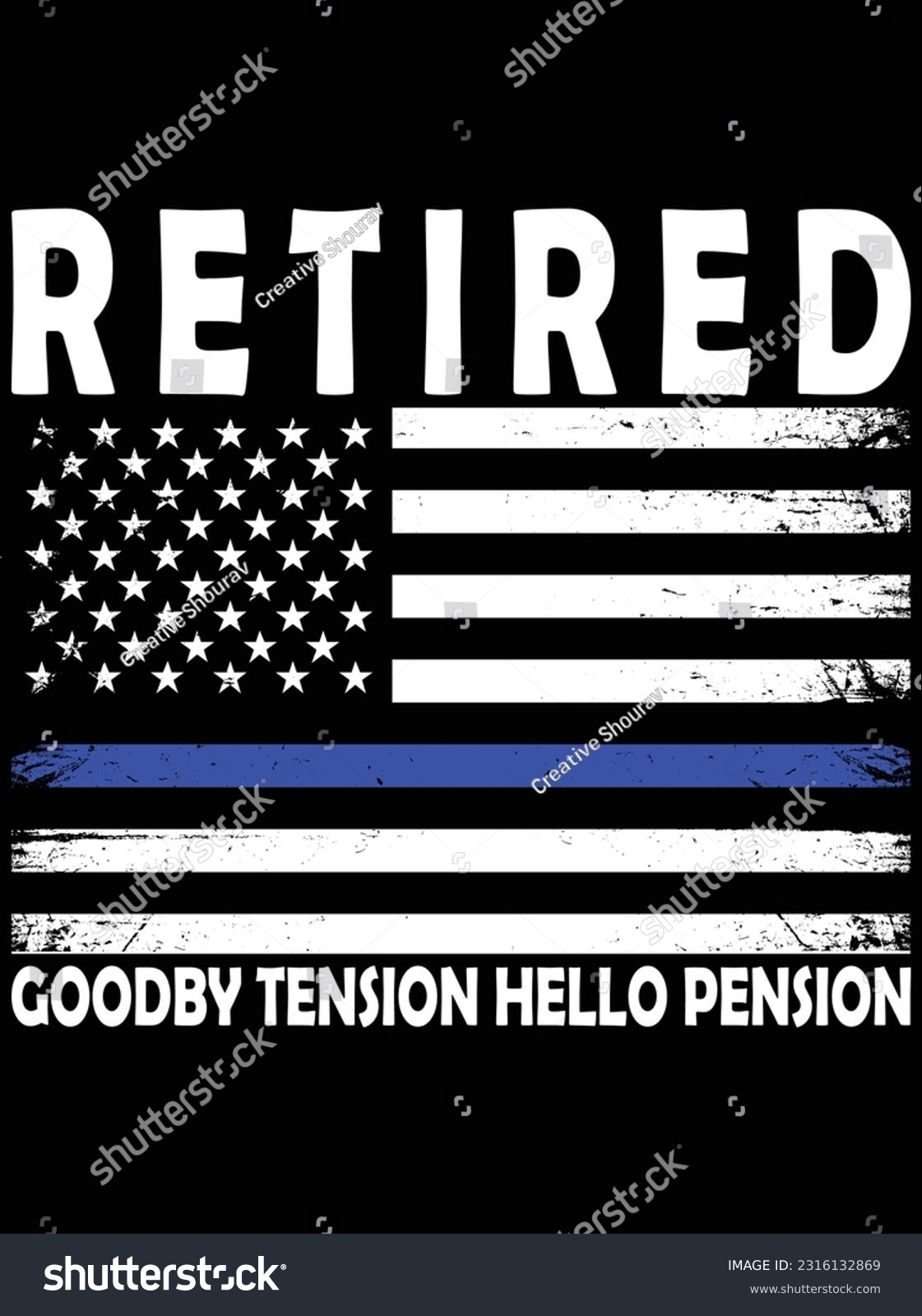SVG of Retired goodbye tension hello pension vector art design, eps file. design file for t-shirt. SVG, EPS cuttable design file svg