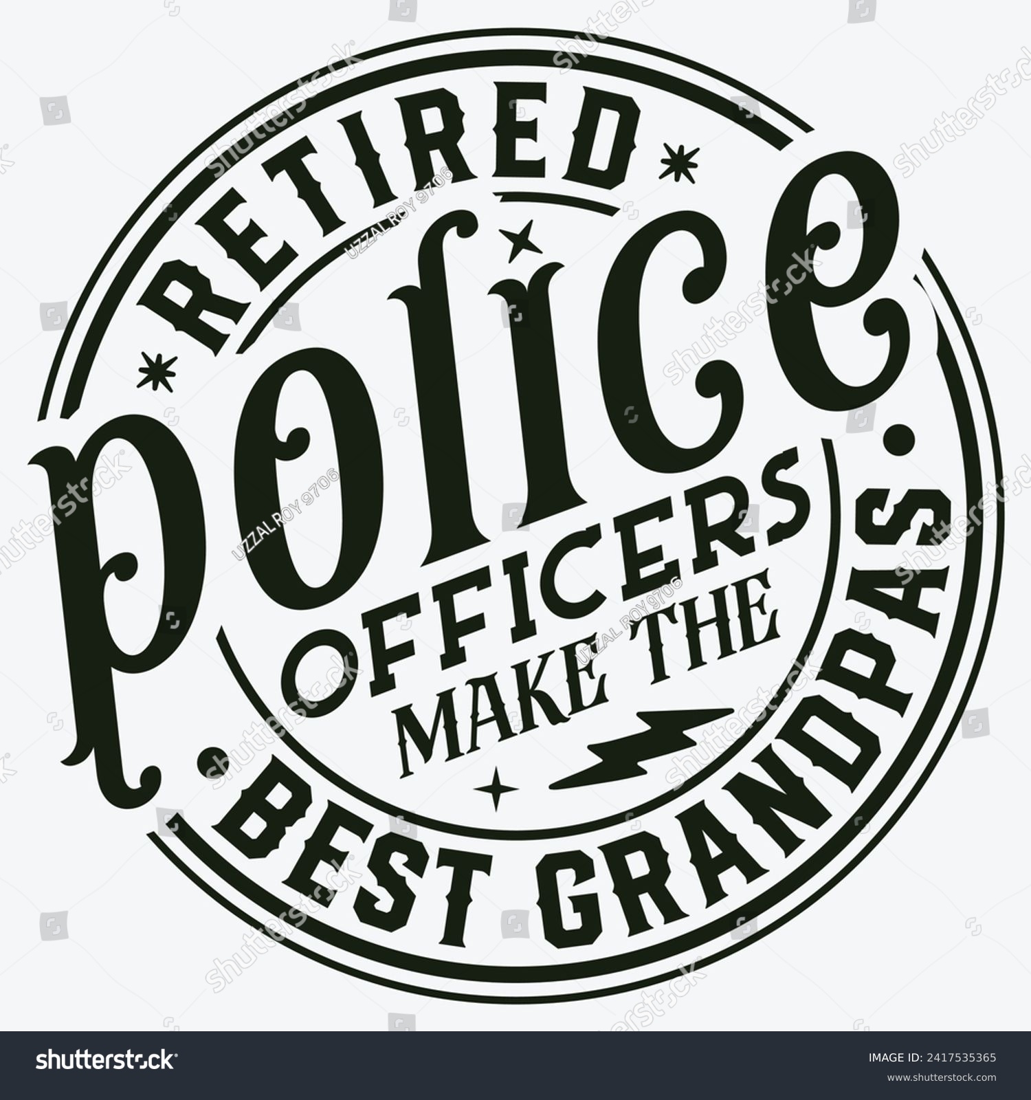 SVG of Retired Police Officers Make The Best Grandpas t-shirt design svg