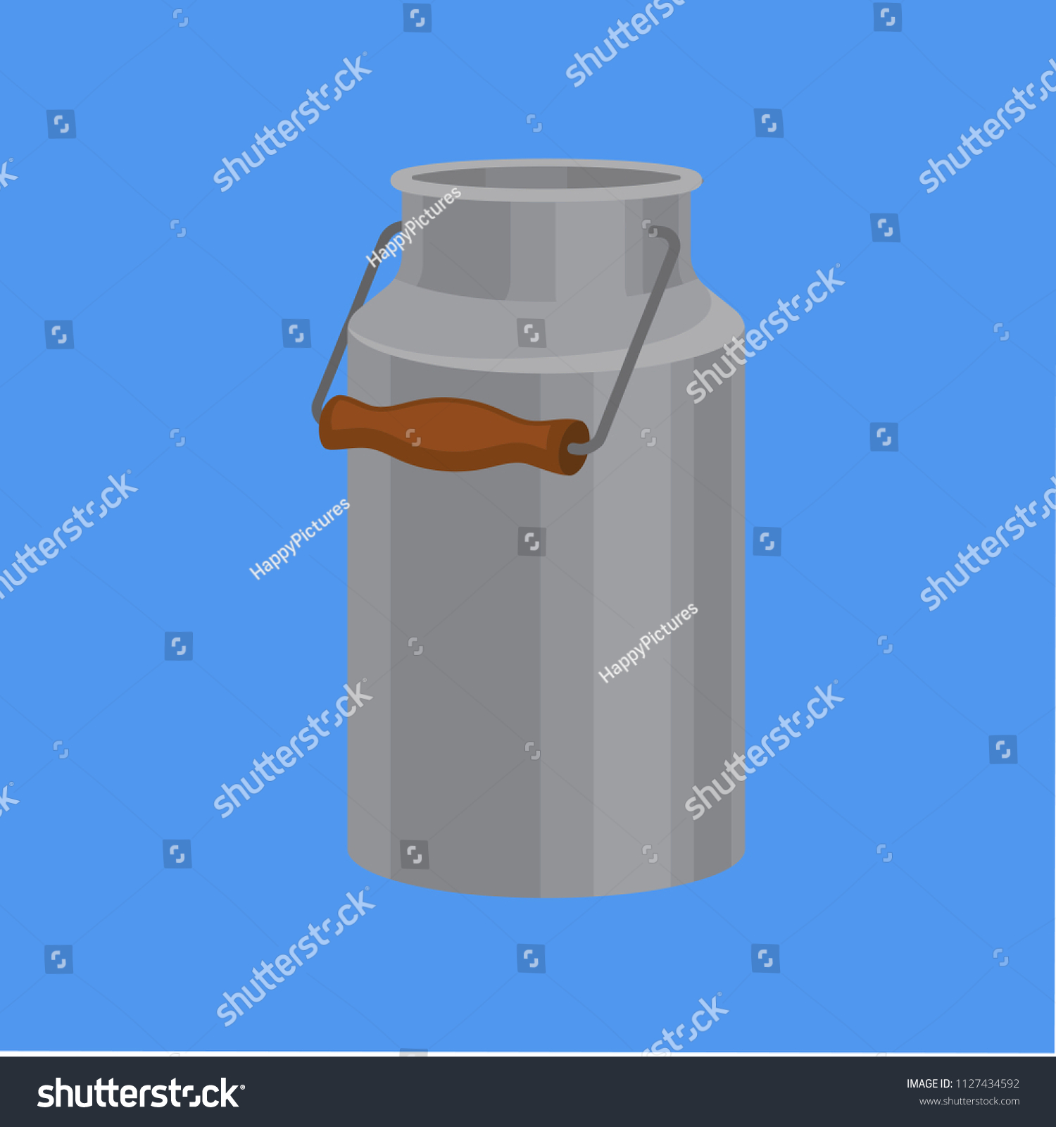 Retro Aluminum Milk Can Vector Illustration Stock Vector (Royalty Free ...