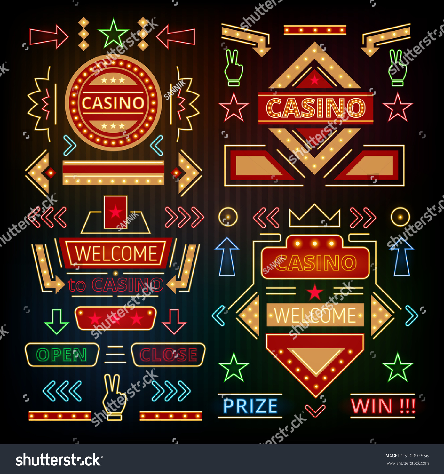 Casino signs vector
