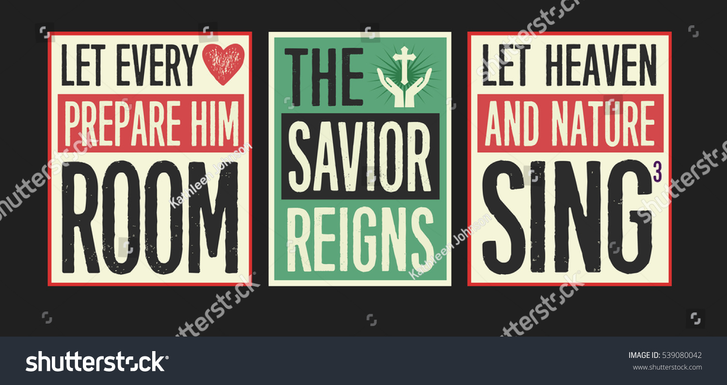 Retro Christian Christmas Card Collection More Stock Vector Royalty Free