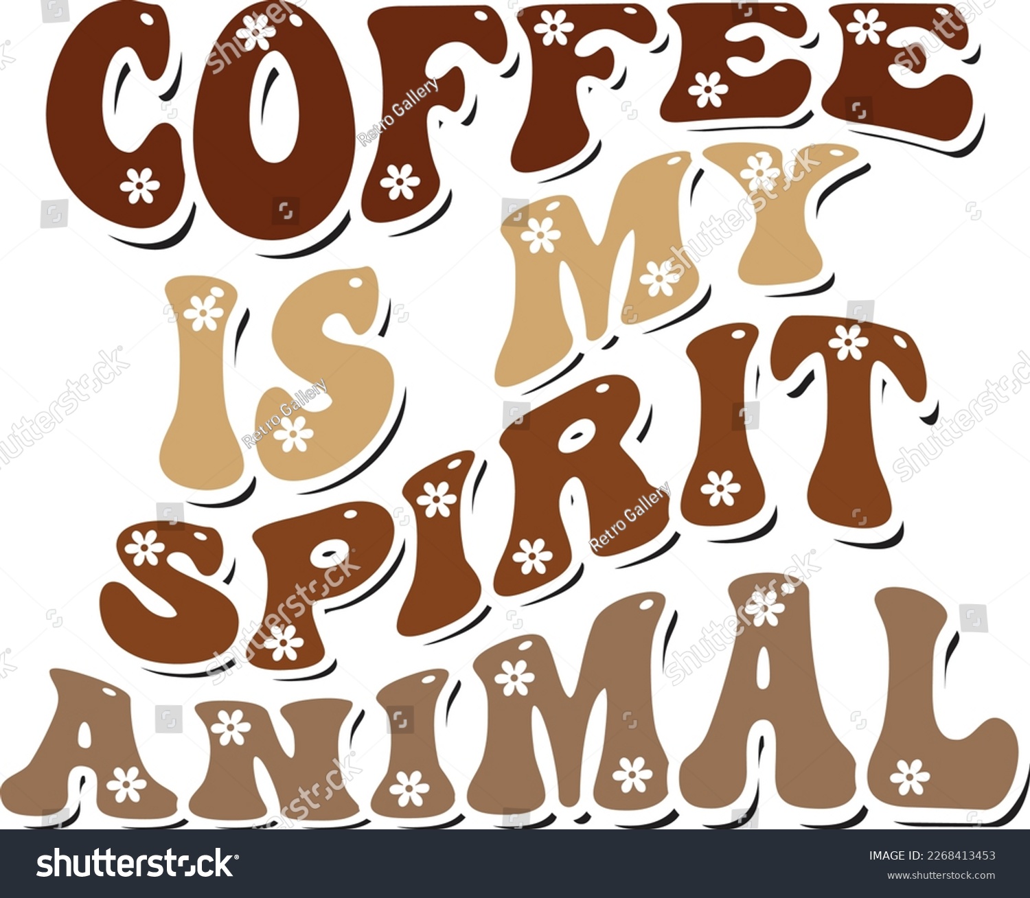 SVG of Retro Coffee SVG Design, t-shirt, typography, vector, eps, coffee, sublimation design, retro, my designs are 100% unique and copyright free. svg
