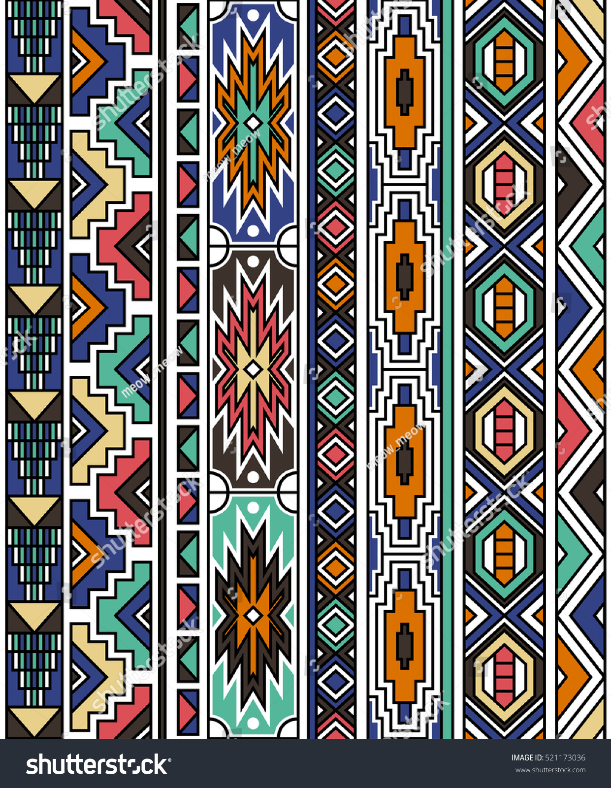 Retro Colors Tribal Vector Seamless Ndebele Stock Vector | retro colors tribal vector seamless ndebele stock vector Retro Colors Tribal Vector Seamless Ndebele Stock Vector | retro colors tribal vector seamless ndebele stock vector