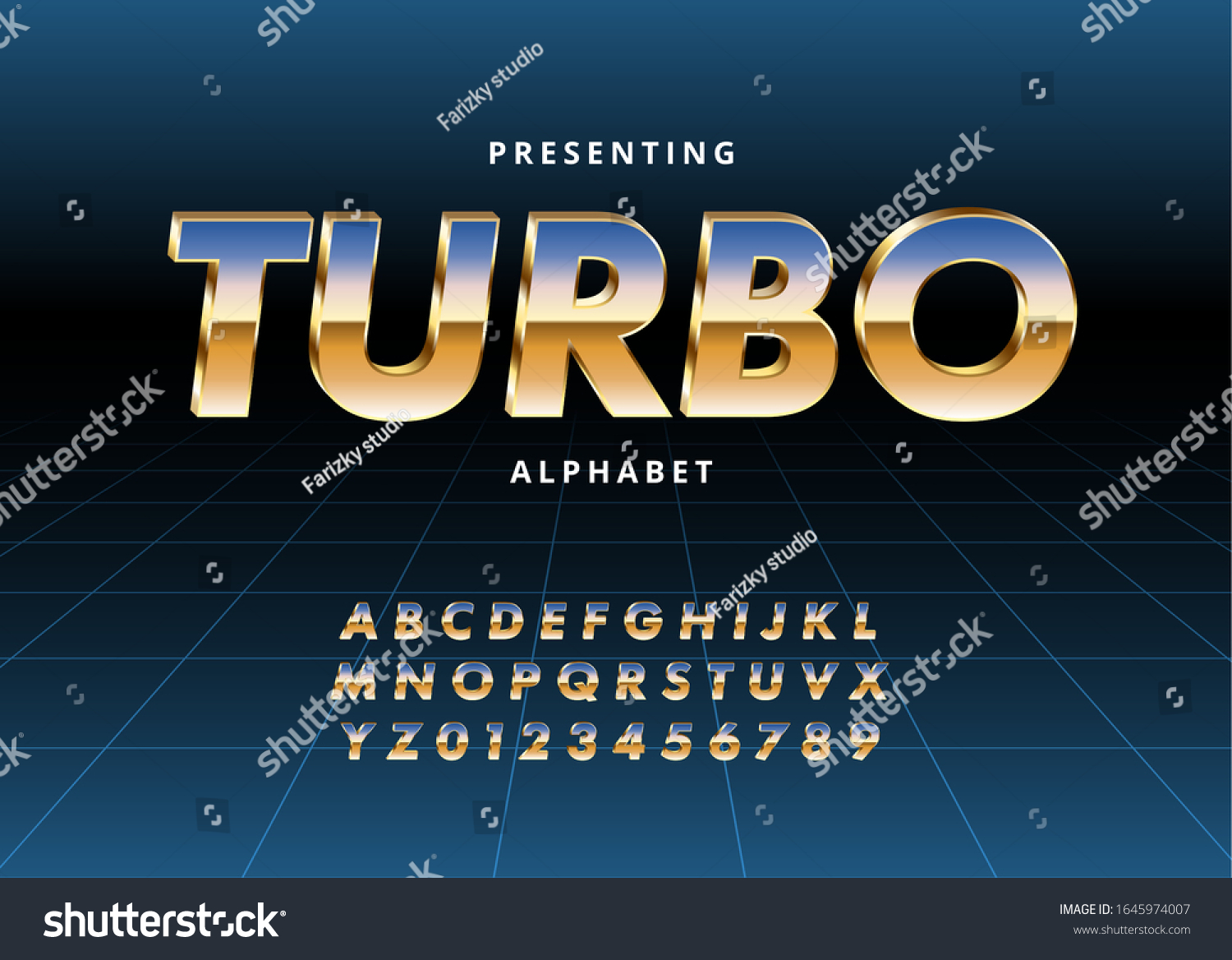 Retro Futuristic 80s Font Style Vector Stock Vector (Royalty Free ...